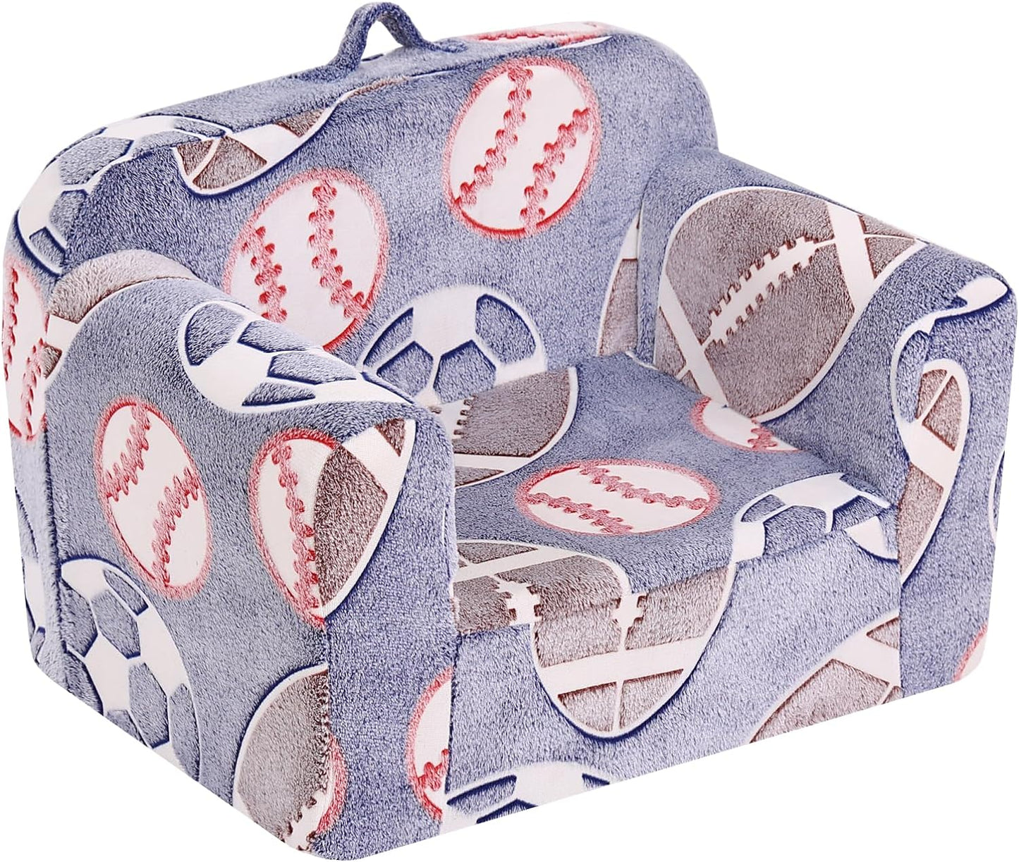 Toddler Chair Plush Kids Couch, Comfy Kids Sofa Toddler Lounger Chair for Bedroom, Convertible Toddler Couch for Girls and Boys, Reading Chair for Kids