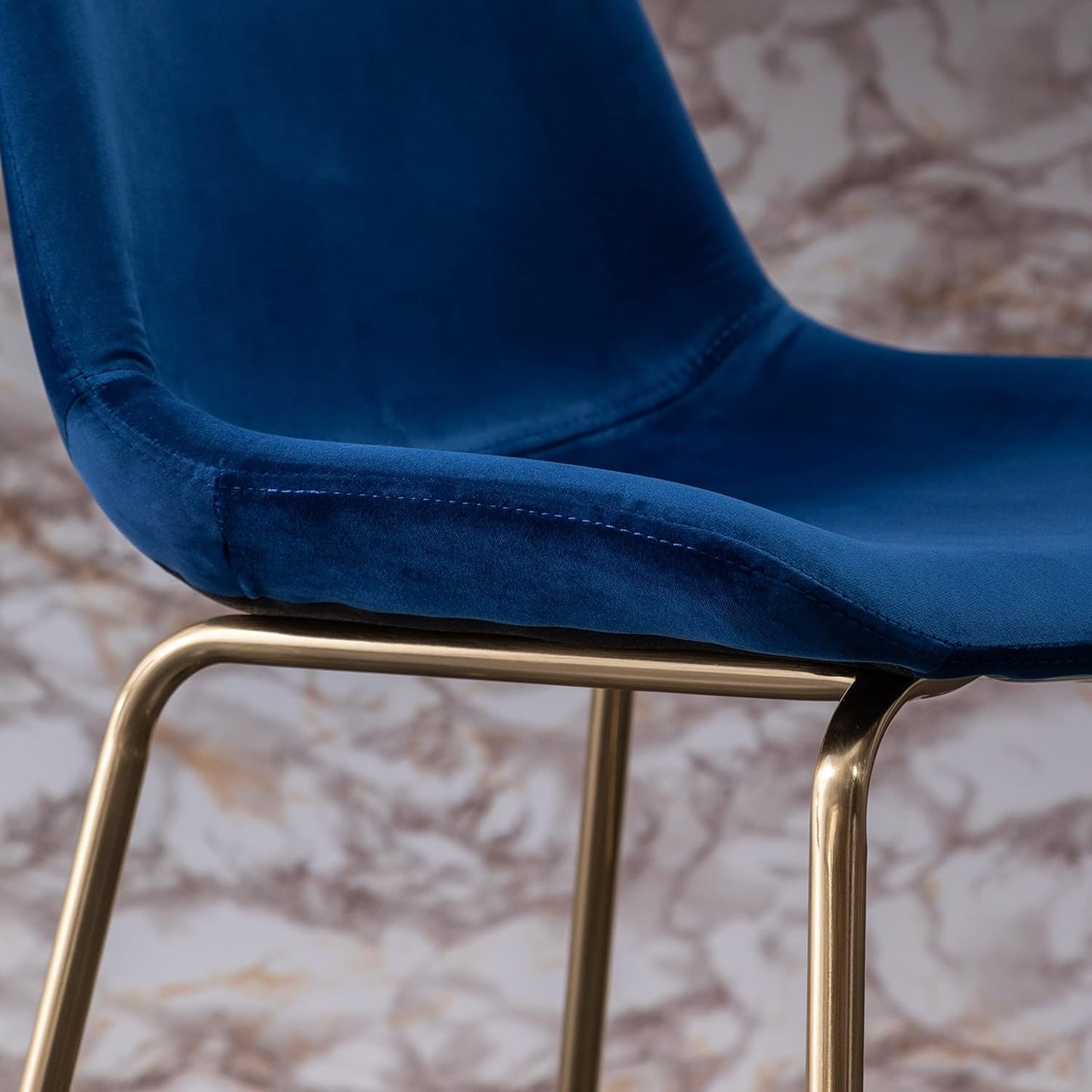 Roundhill Furniture Aufurr Modern Velvet 26.50 Counter Height Stools, Set of 2, Blue