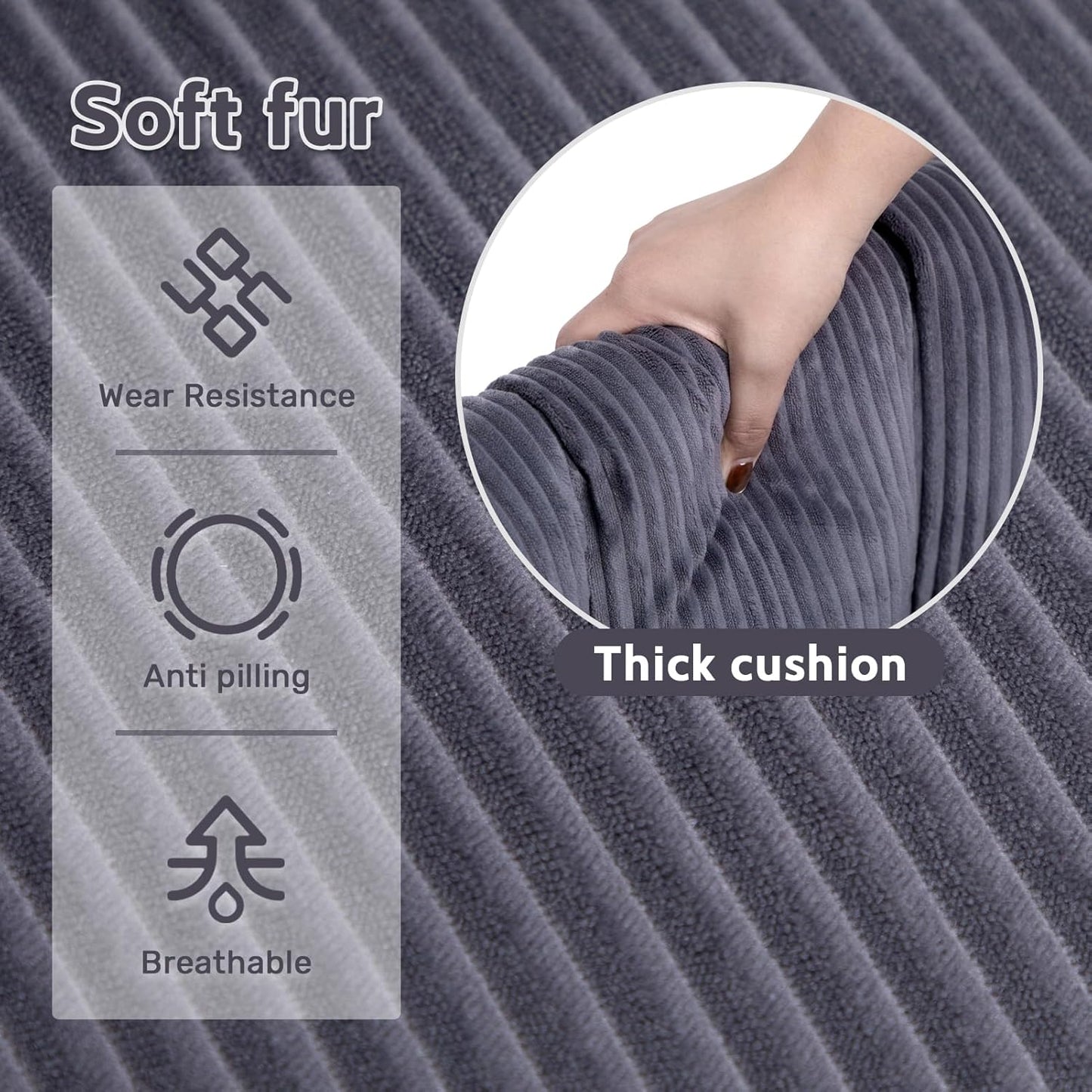 HollyHOME Modern Velvet Accent Chair, Upholstered Comfy Reading Chair, Fabric Large Lazy Arm Chair with Soft Cushion, Metal Frame Lounge Sofa Chair for Living Room, Bedroom, Balcony,Dark Grey