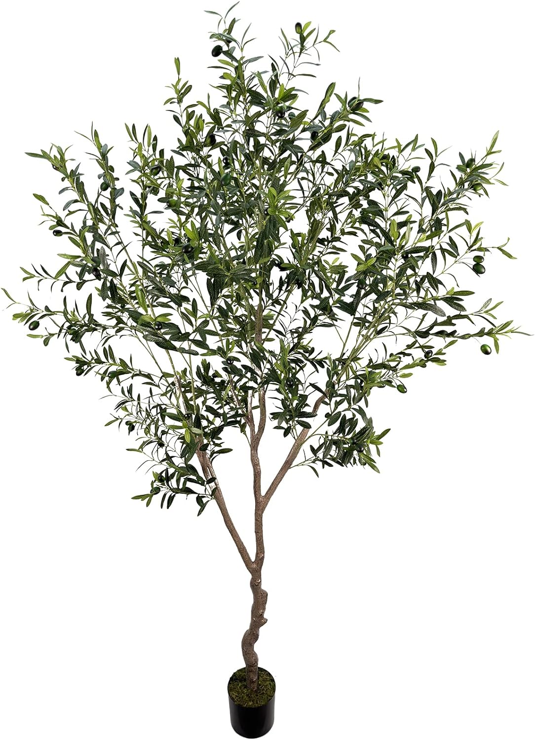 Artificial Olive Tree 7ft(82in,2200+Uv Protection Leaf) Tall,Faux Olive Tree Indoor Artificial Tree for Modern Home Office Living Room Floor Decor Indoor