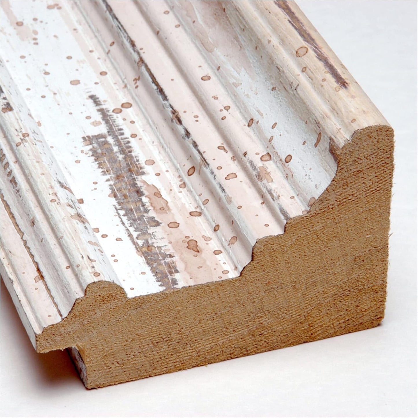 Amanti Art White Bathroom Mirror for Over Sink, 25x21 Alexandria White Wash Rectangle Vanity Mirror, Small Coastal Wood Frame, Hangs Horizonally and Vertically, Bathroom Wall Decor, Beveled Edge