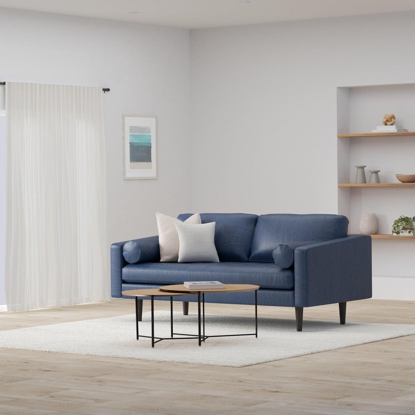 POLY & BARK Napa Furniture, 72 inches, Midnight Blue