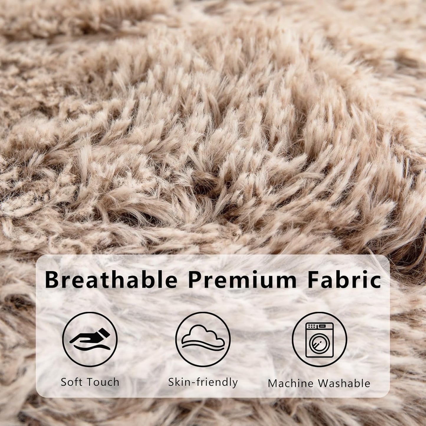 BYBYME Giant Bean Bag Chair, Faux Fur Bean Bag Couch with Filler Large Living Room Bean Bag Chairs for Adults, Big Lazy Sofa Accent Chair with Pocket Floor Chair