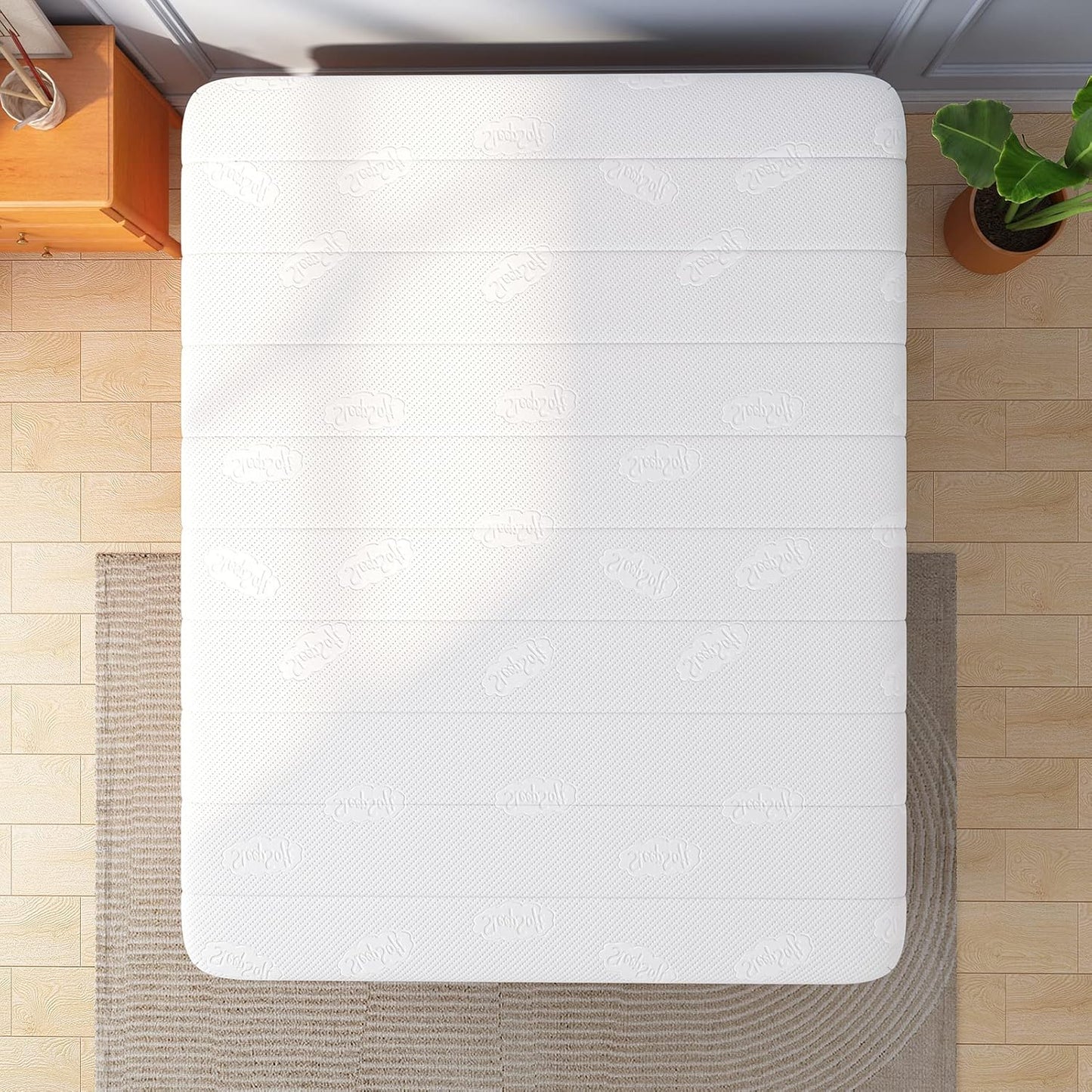 Queen Mattress 12 Inch, Hybrid Mattress Queen Size, Bed Matress in a Box, Pressure Relief & Fiberglass Free