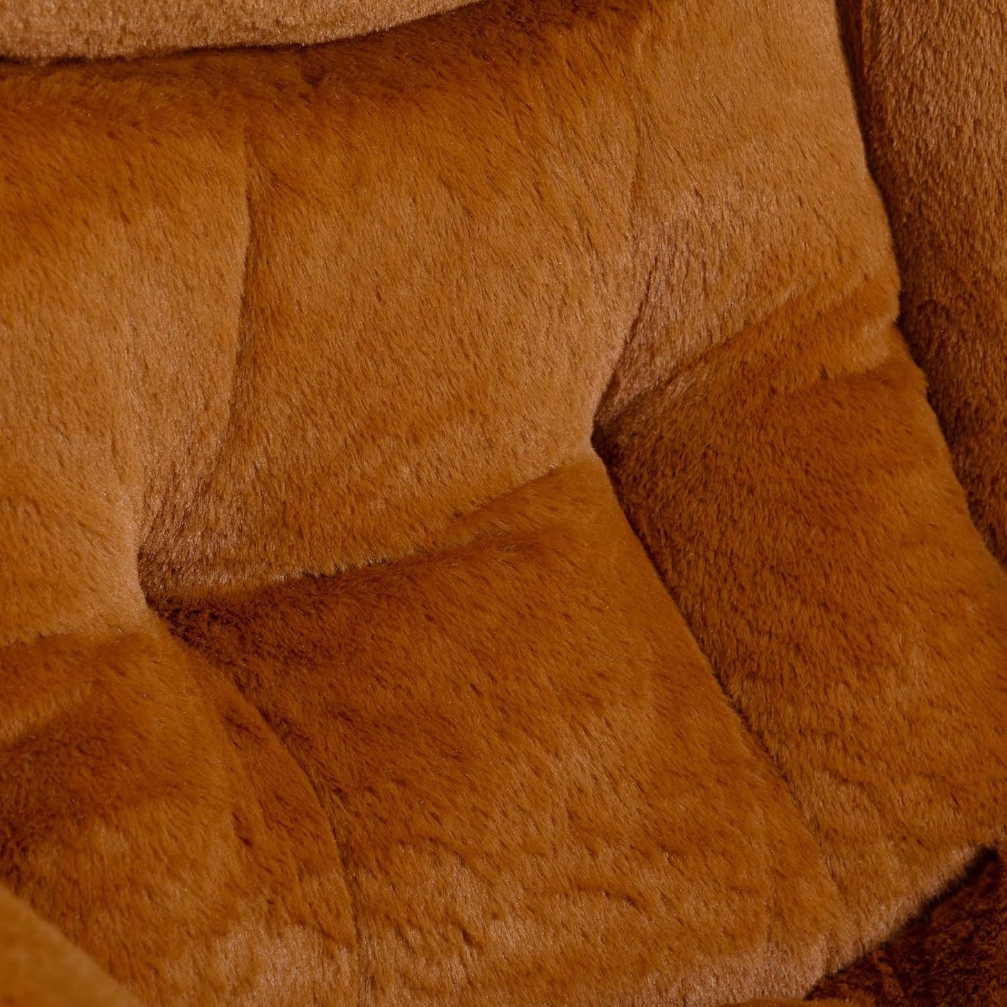 HollyHOME Fabric Lazy Chair with Foldable Ottoman, Accent Comfy Lounge Arm Chair and Folding Footrest Stool Set, Leisure Sofa Reading Chair and Footstool for Living Room, Bedroom, Dorm, Dark Brown