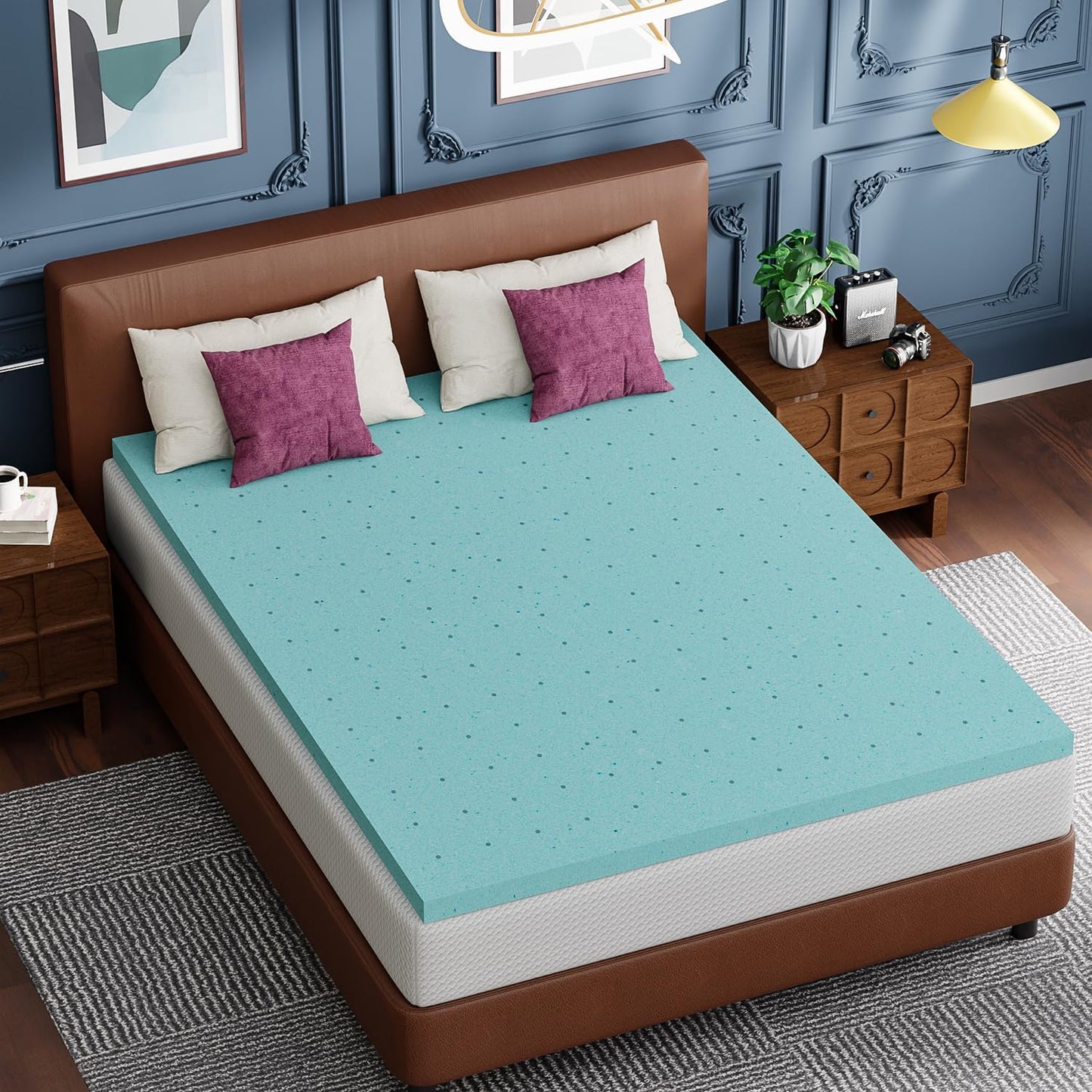 FDW | 8" Queen Mattress + 3" Cooling Mattress Topper | Gel Memory Foam | Medium Firm Feel | White | with Washable Cover for Cool Sleep and Pressure Relief | Bed in a Box, CertiPUR-US Certified