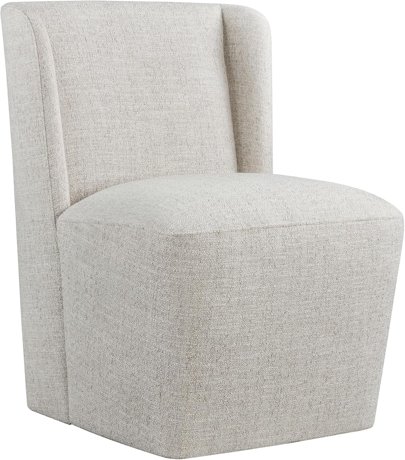 Dining Chairs with Casters No Assembly Upholstered Wingback Single Sofa Armless Deskchair for Bedroom Waiting Room Kitchen Diningroom