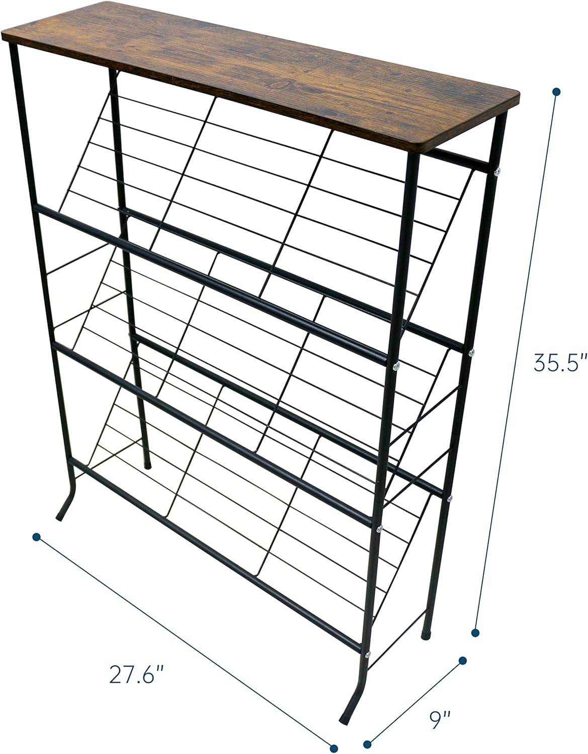 Narrow Shoe Rack for Front Door Entrance,4-Tier Shoes Rack Storage Organizer with 3 Slanted Shelves and Top Shelf for Entryway,Skinny Space Saving Shoe Rack, Black
