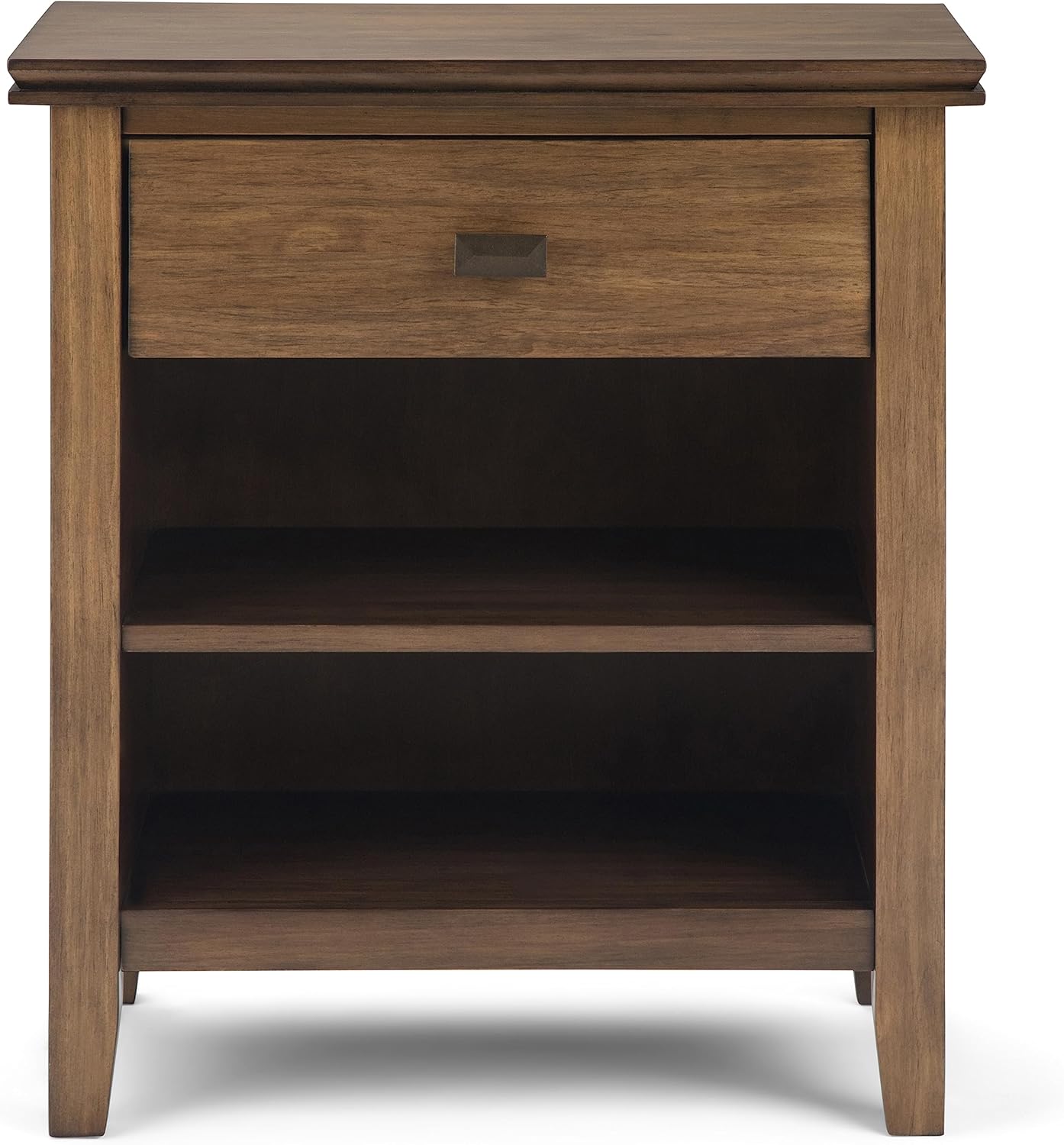 SIMPLIHOME Artisan SOLID WOOD 24 inch Wide Transitional Bedside Nightstand Table in Rustic Natural Aged Brown for the Living Room and Bedroom