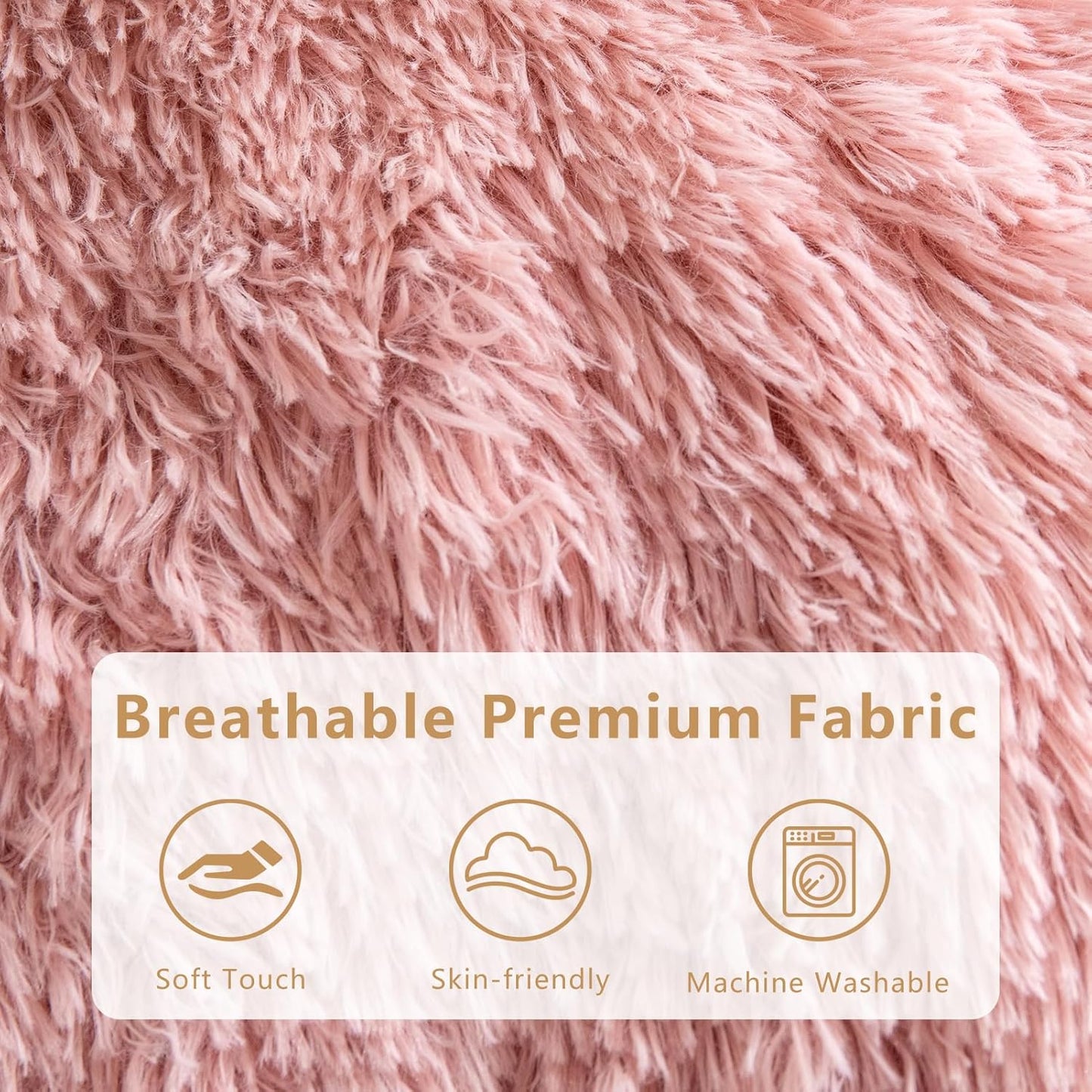 BYBYME Giant Bean Bag Chair, Faux Fur Bean Bag Couch with Filler Large Living Room Bean Bag Chairs for Adults, Big Lazy Sofa Accent Chair with Pocket Floor Chair