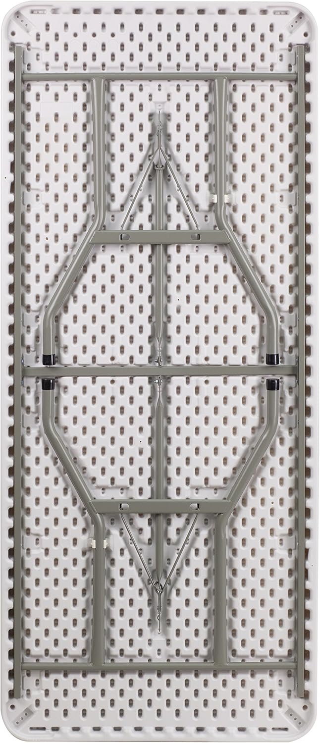 Flash Furniture Elon 6' Rectangular All-Occasion Plastic Folding Event Table, Folding Banquet Table for Indoor/Outdoor Events, White