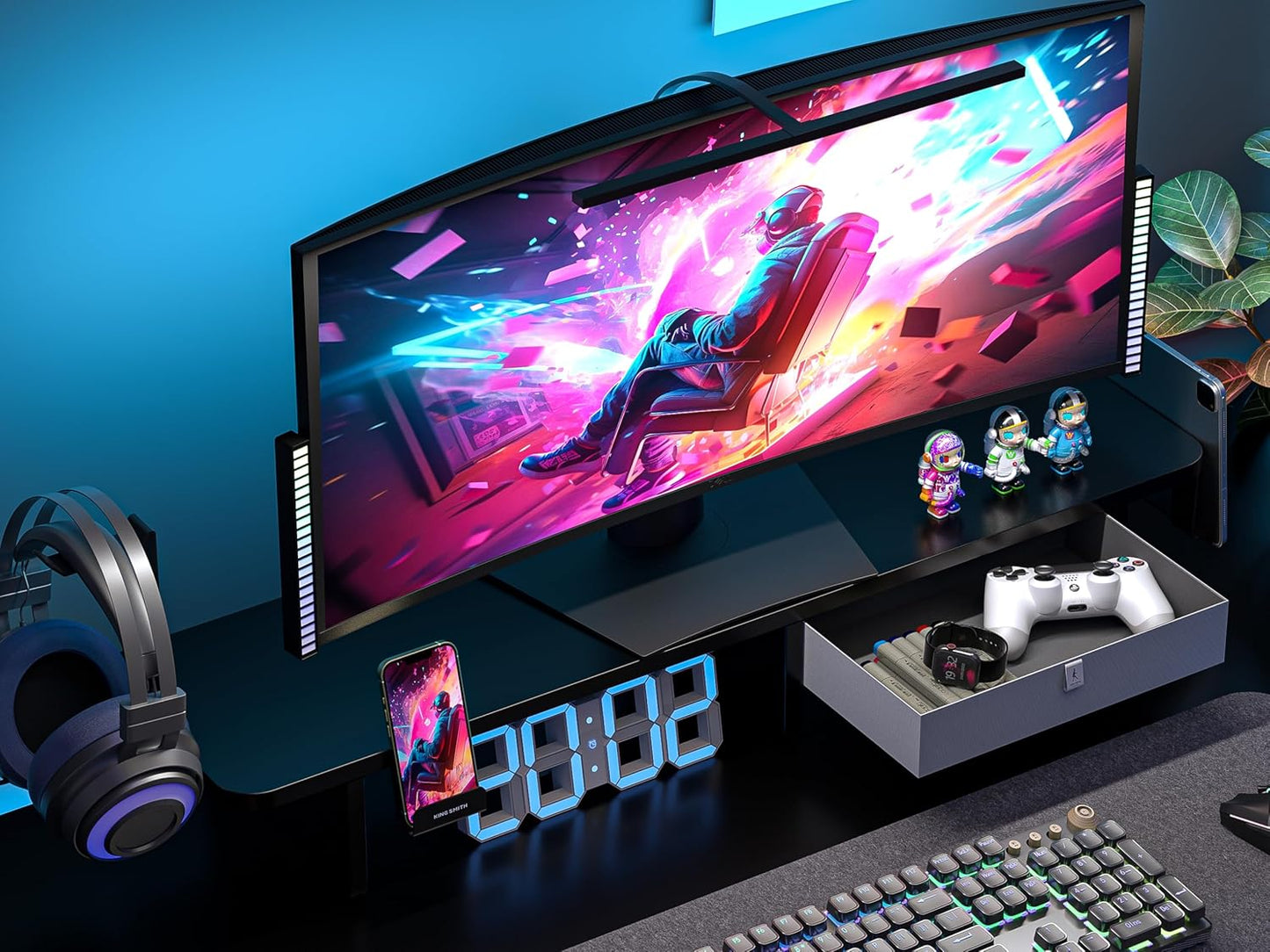 63x24 Inches Electric Standing Desk with Drawer and Monitor Stand, Height Adjustable Sit to Stand up Desk for Home Office, Ergonomic Computer Table with Phone Holder, 3 Hooks, Black