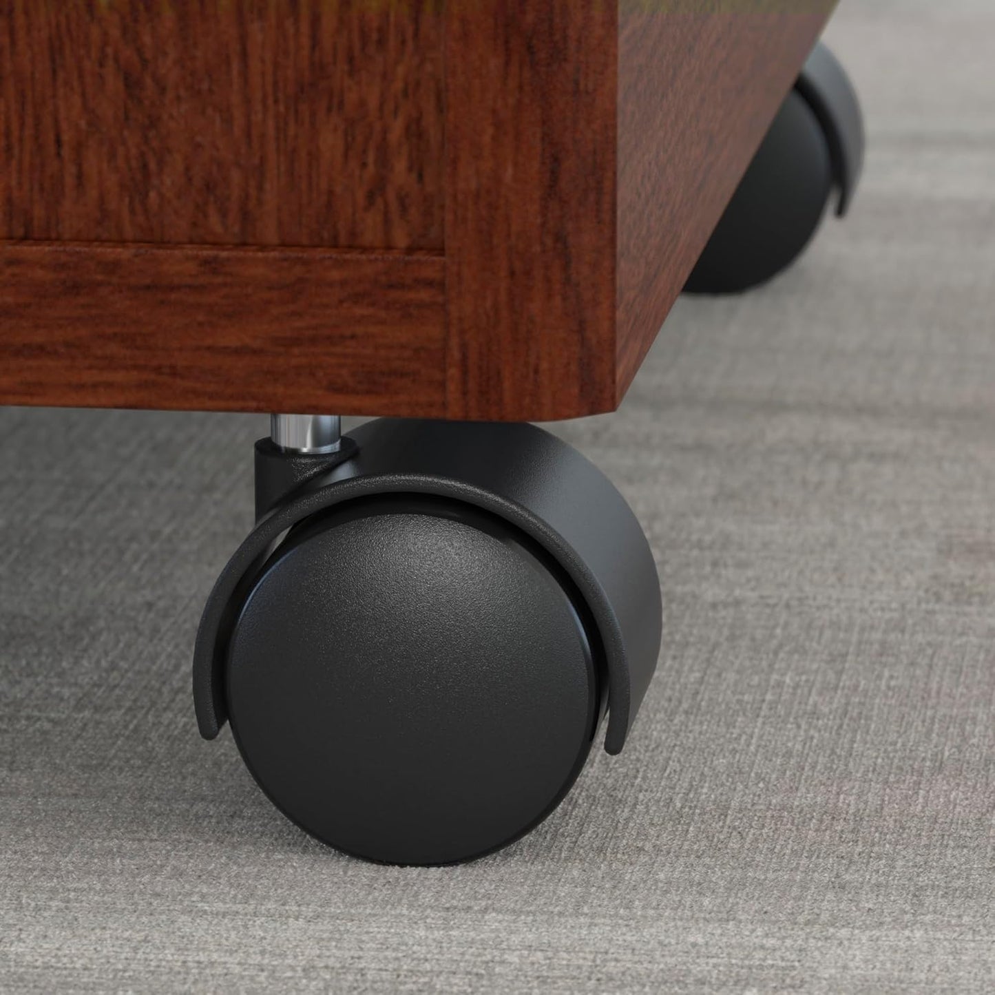 Bush Business Furniture Series C 2 Drawer Rolling File Cabinet in Mahogany - Assembled, Mobile Document Storage for Home or Professional Office