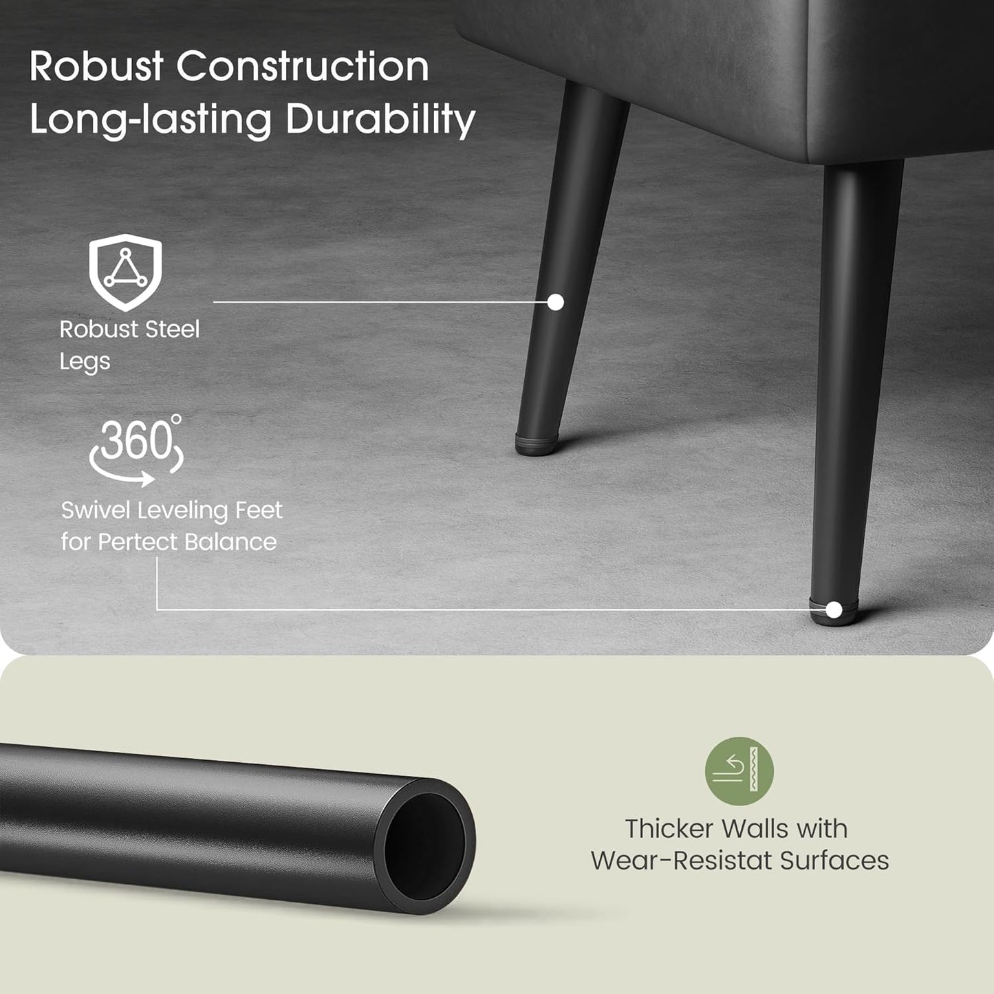 GarveeHome Storage Ottoman Bench, Mid-Century Modern Entryway Bedroom Bench, Synthetic Leather with Stitching, Safety Hinges, Loads 680 Lb, Black