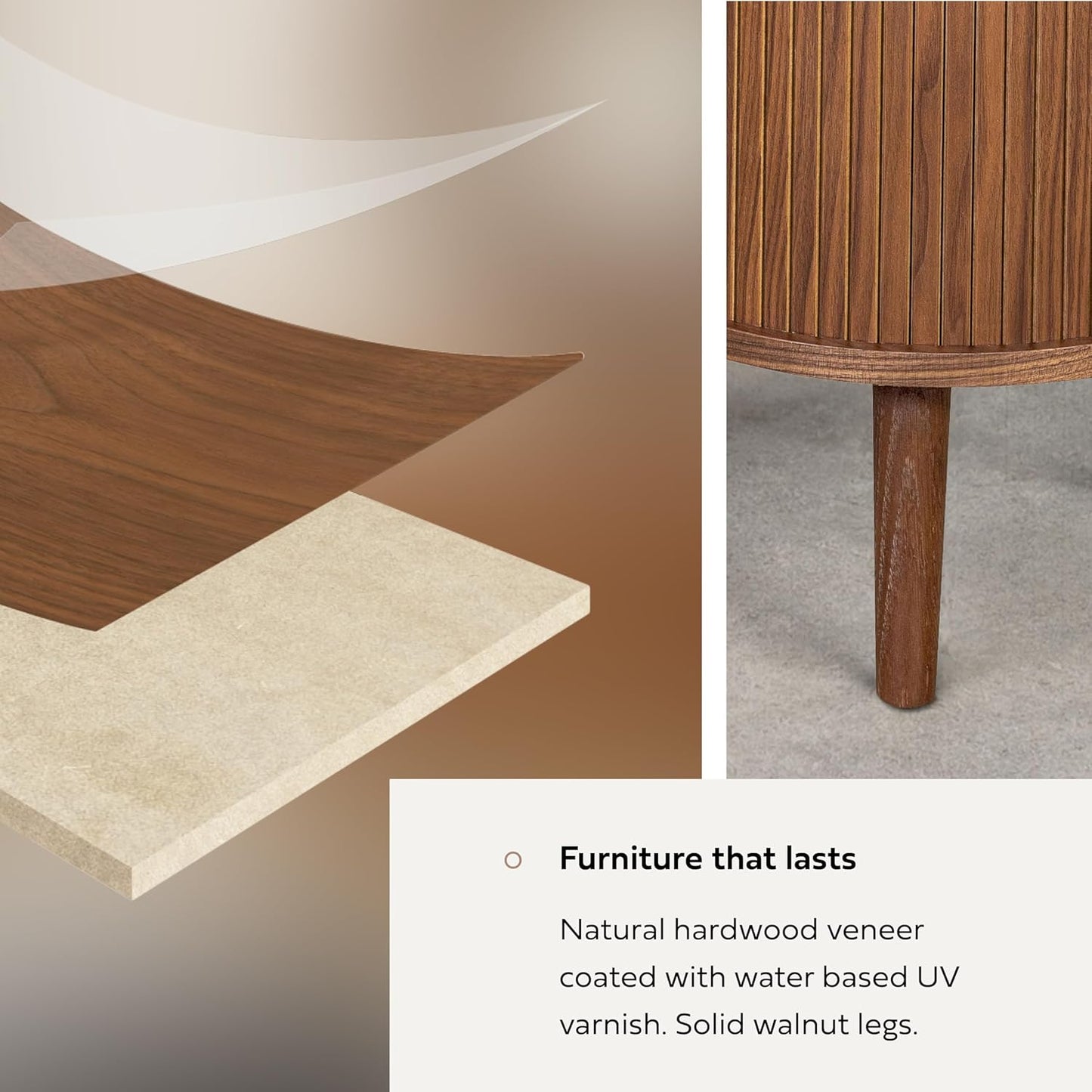 WERMO 28'' Bar Cabinet with Storage - Coffee and Wine Bar Buffet Cabinet with Sliding Doors and Adjustable Shelves. Sideboard Storage Cabinet, Dining Room Cabinet for Kitchen and Living Room (Walnut)