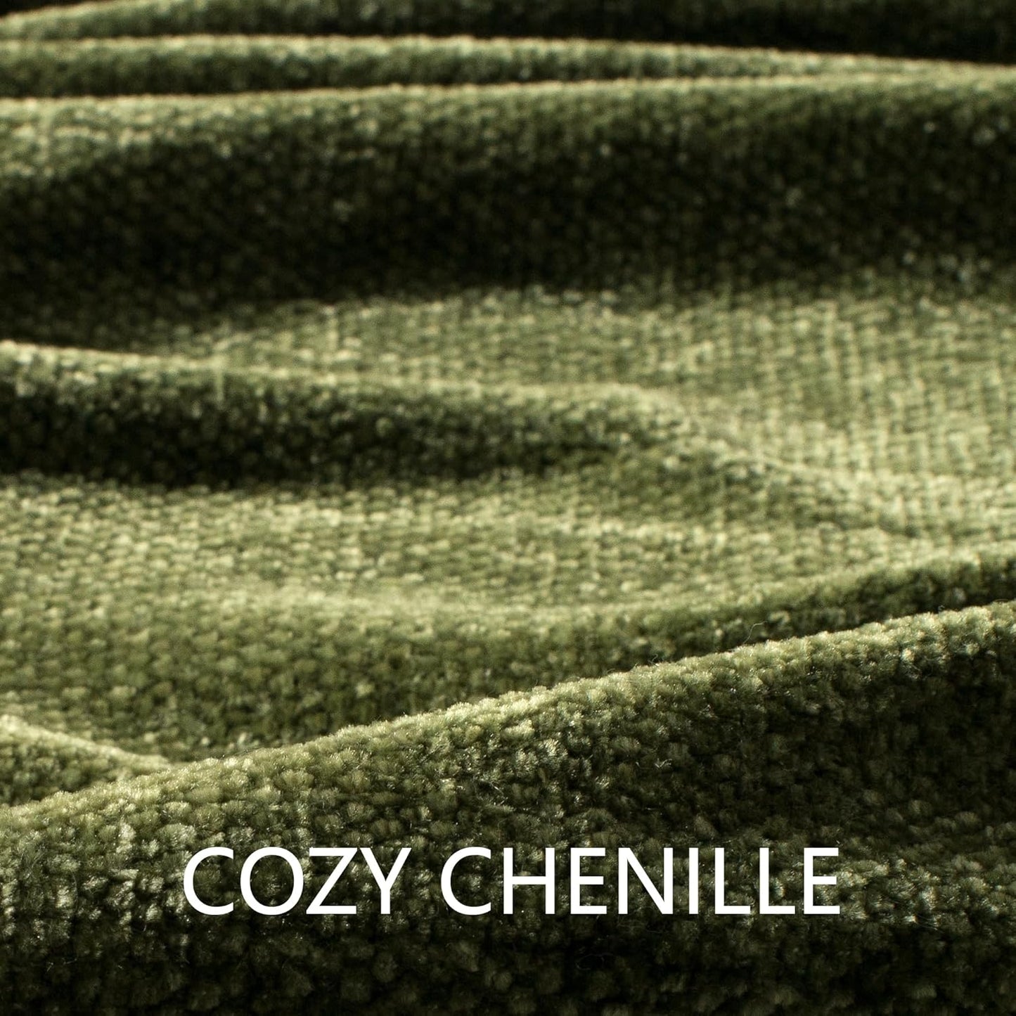 Chenille Throw Blanket for Couch 50"X 60", Soft Cozy Throws with Fringe Tassel for Bed Sofa Chair Cover, Lightweight Knitted Decorative Boho Blankets for Living Room, Olive Green