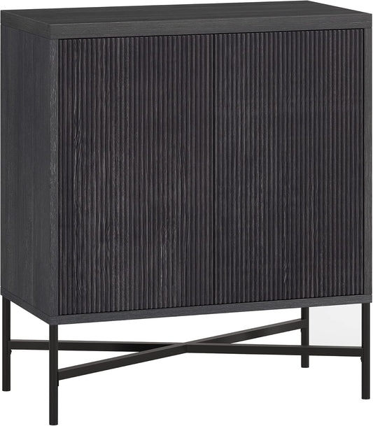 Henn&Hart Brighton Accent Cabinet, 28" Wide, Dark Gray