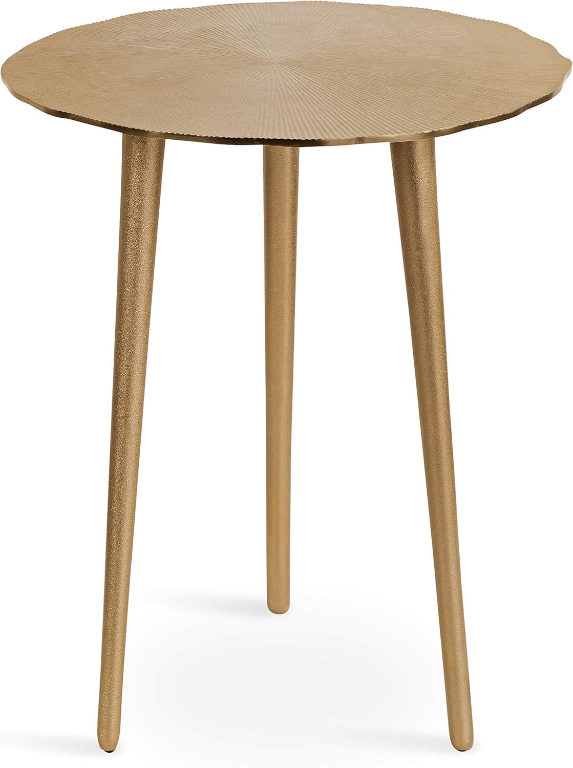 Kate and Laurel Sancia Modern Side Table, 15 x 15 x 20, Gold, Sand Casted Iron Table for Display and Storage