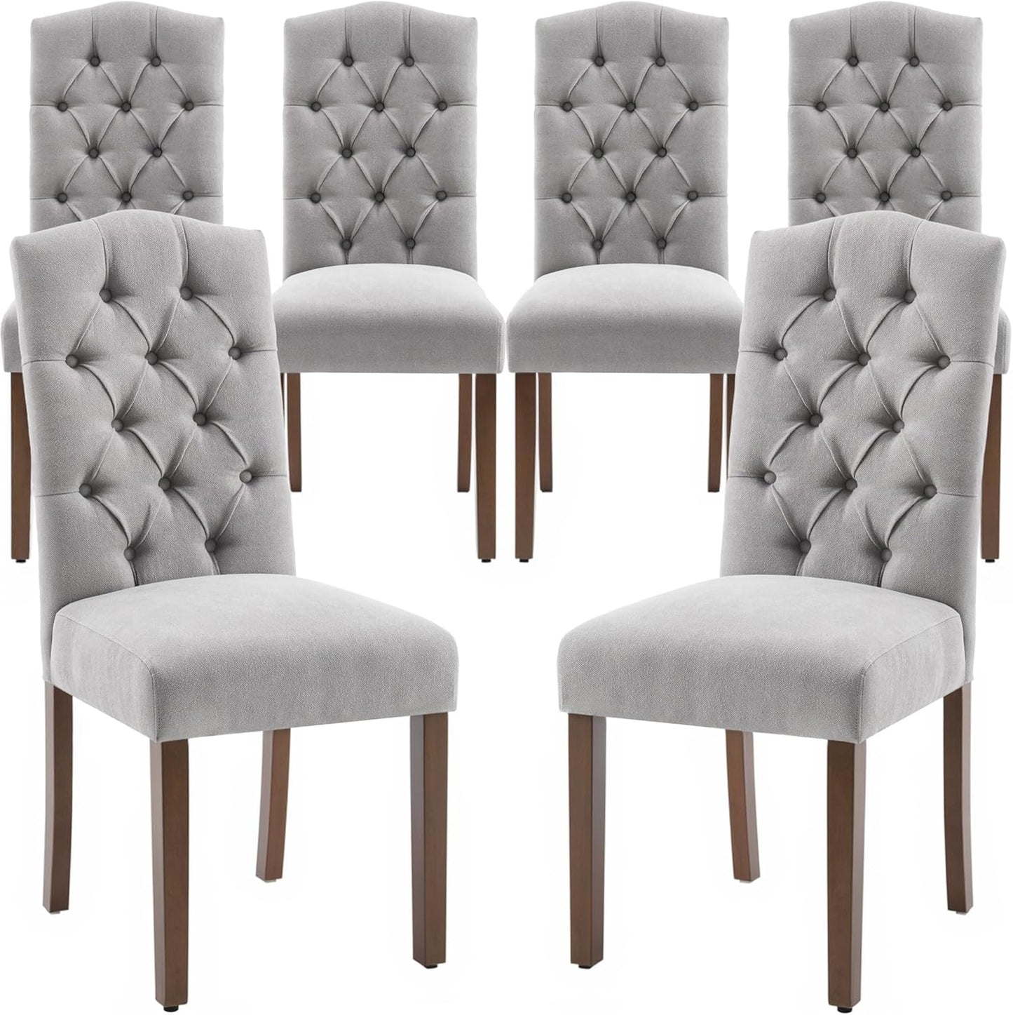 Tufted Upholstered Parsons Dining Chair with Sturdy Solid Wood Legs