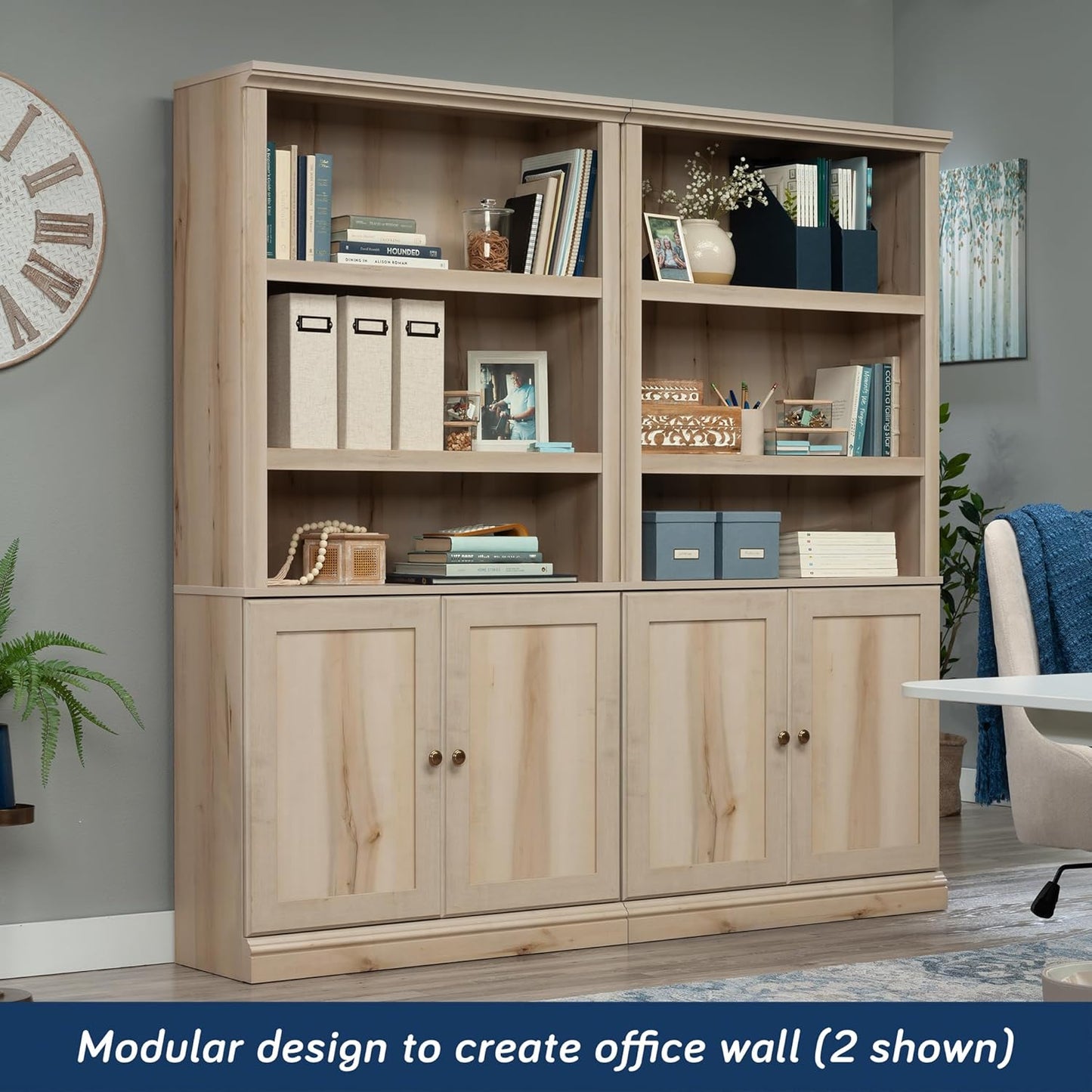 Sauder Miscellaneous Storage Library, Pacific Maple Finish