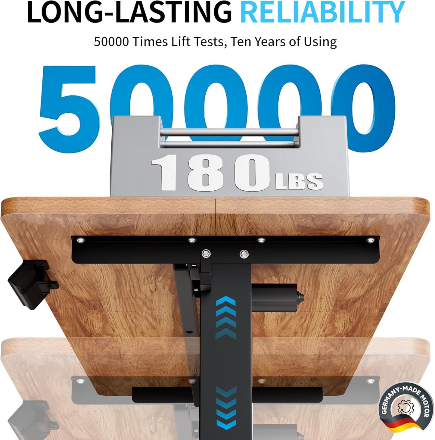 Electric Standing Desk, 55x24 inches Height Adjustable Desk, Sit to Stand Desks Memory Gaming Computer Workstation for Home Office, Light Rustic Brown