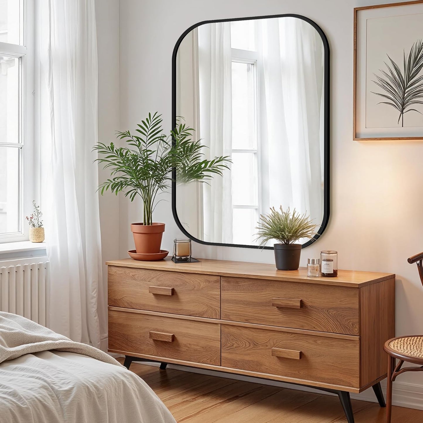 Bathroom Mirrors for Over Sink, 28x40 Black Vanity Mirror for Bathroom Sink, HD Shatterproof Squircle Wall Mirror for Bathroom Washroom Lavatory Restroom Metal Frame