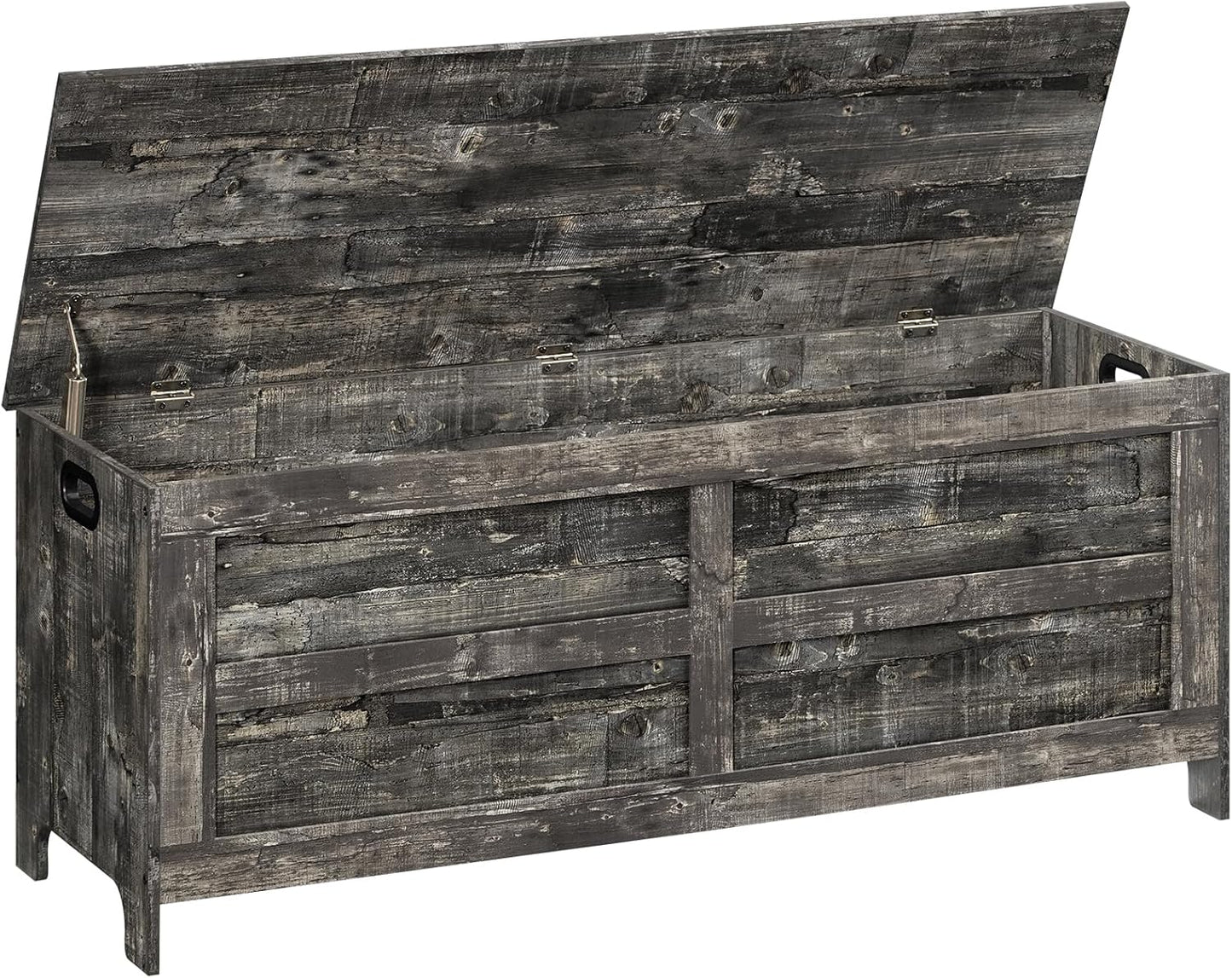 Storage Chest, 47.2” Large Toy Chest, Entryway Storage Trunk, Storage Bench with Safety Hinge, Entrance Bench for Living Room, Entrance, Bedroom, Vintage Gray SCRP48901