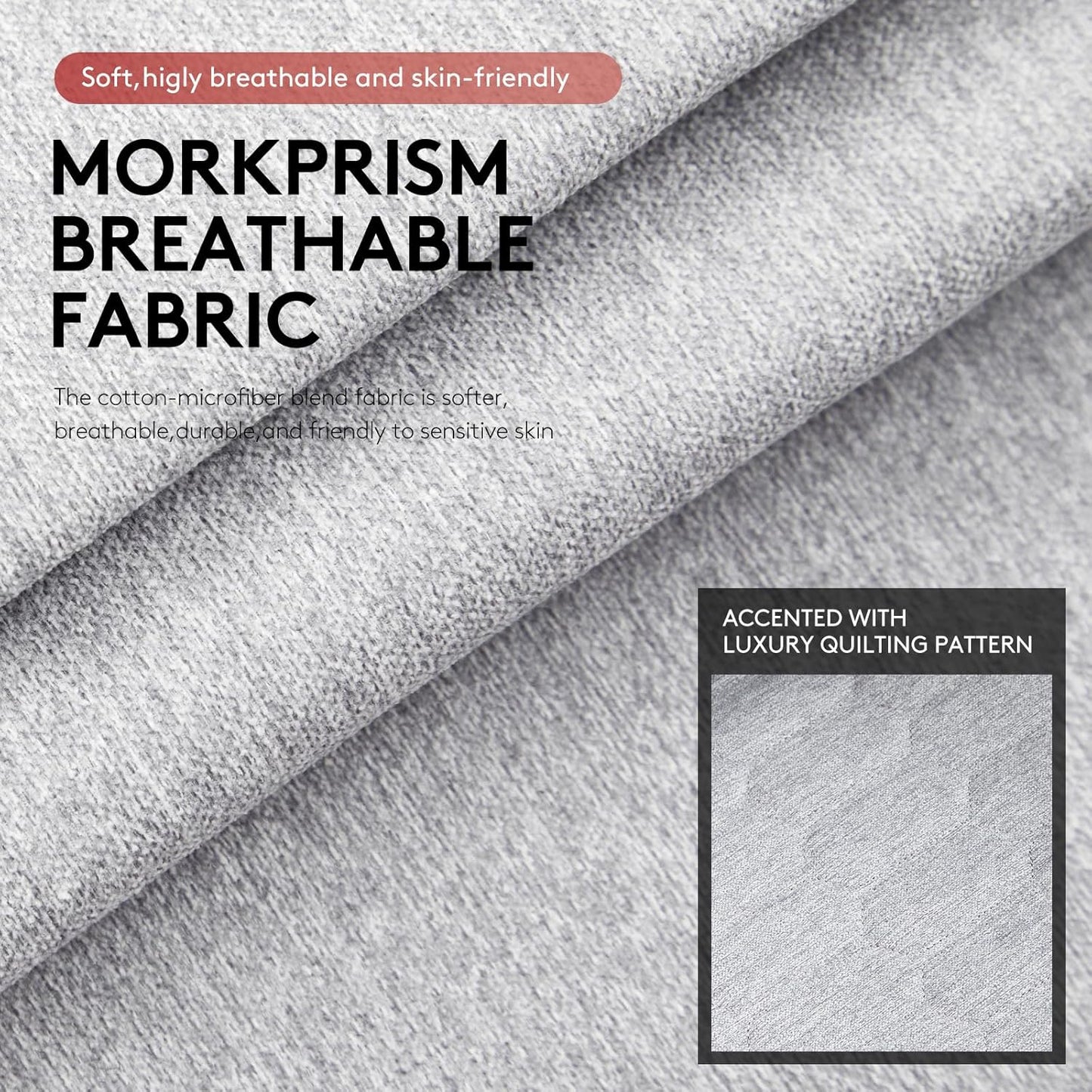 Gaming Chair Breathable Fabric,Computer Office Chair with Footrest,Massage Lumbar Support and Gel Pad,Ergonomic Reclining Adjustable Gamer Chair with Headrest and Spring Cushion Grey Blue