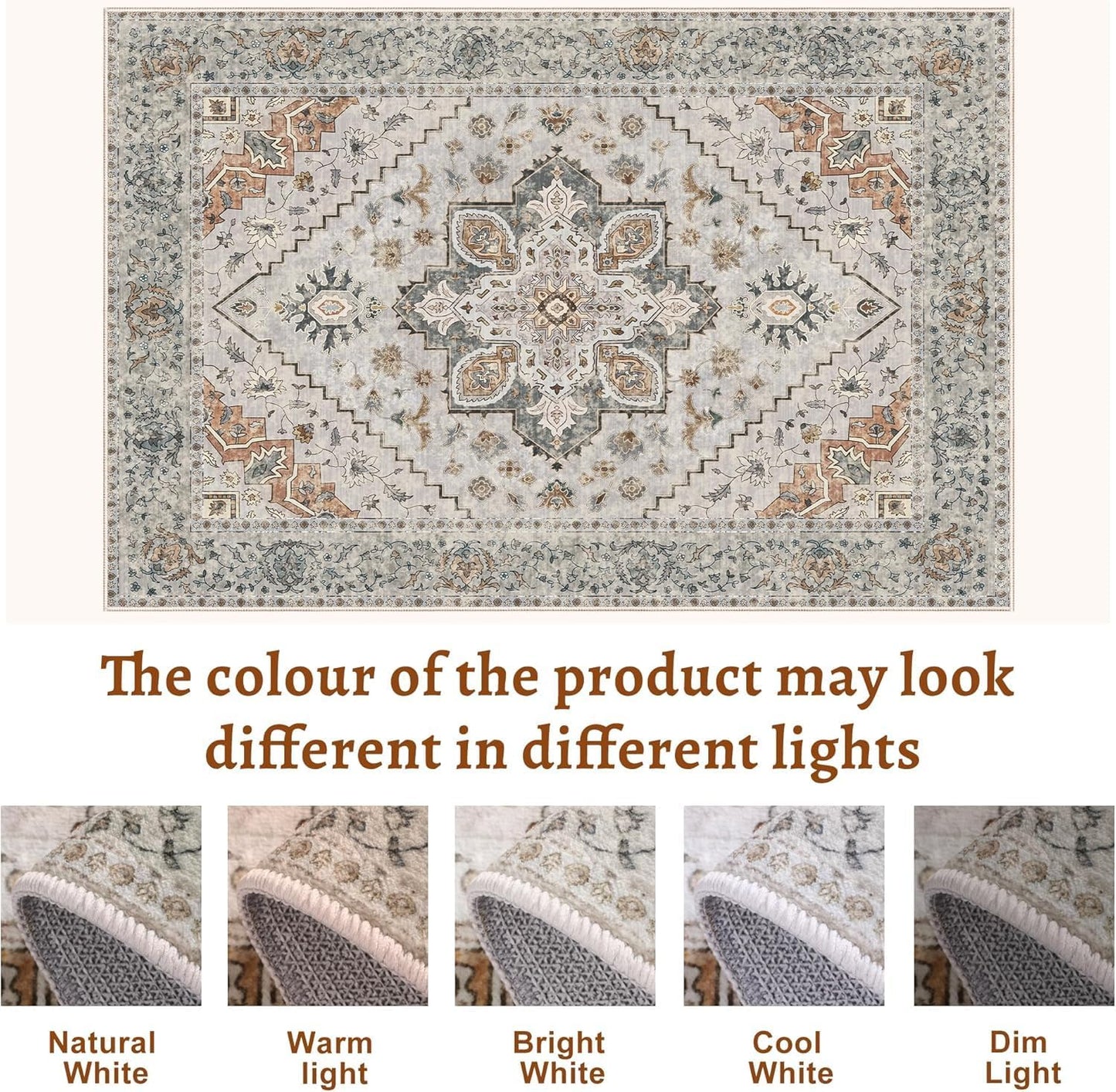 Kitchen Rug 2x4 Washable Rug for Entryway Vintage Non Slip Small Rugs Front Door Mat Indoor Entrance, Print Distressed Throw Rug Grey, Soft Low Pile Rugs Small Carpet for Entry Bedroom Bathroom