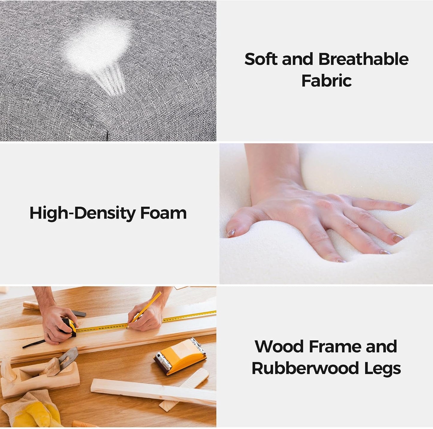 Yaheetech Dining Chairs Set of 6 Fabric Upholstered Dining Room Chairs with Button Tufted High Back and Solid Wood Legs for Kitchen/Living Room/Restaurant, Modern Style, Dark Gray