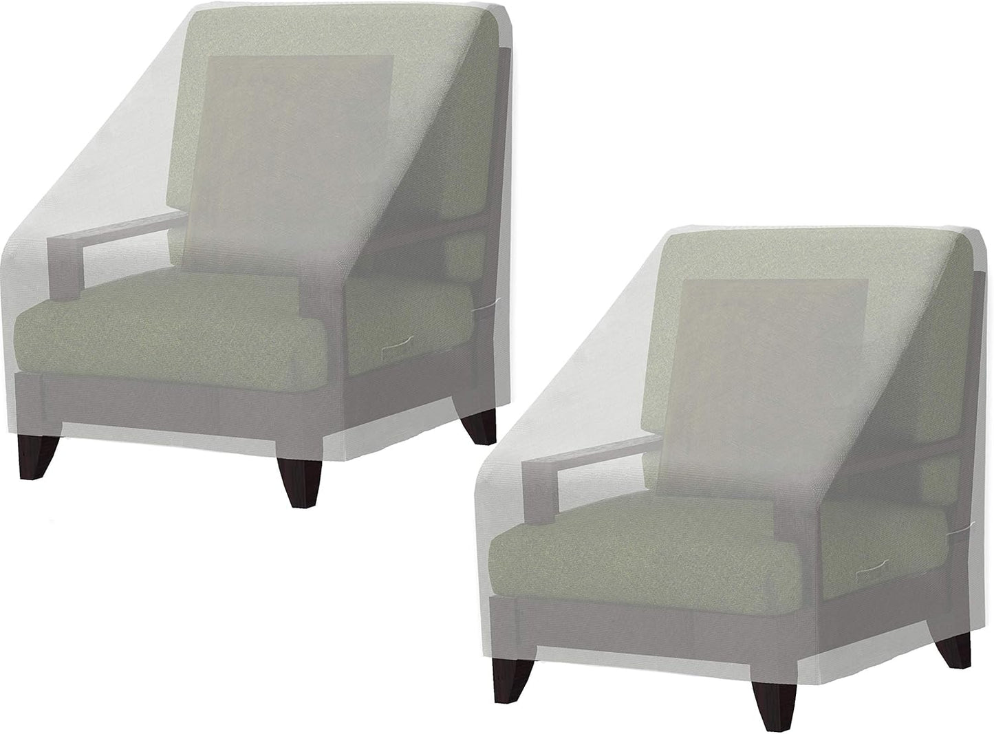 Simple Houseware Patio Chair Covers Waterproof 2 Pack, 39 x 32 x 29 Inches