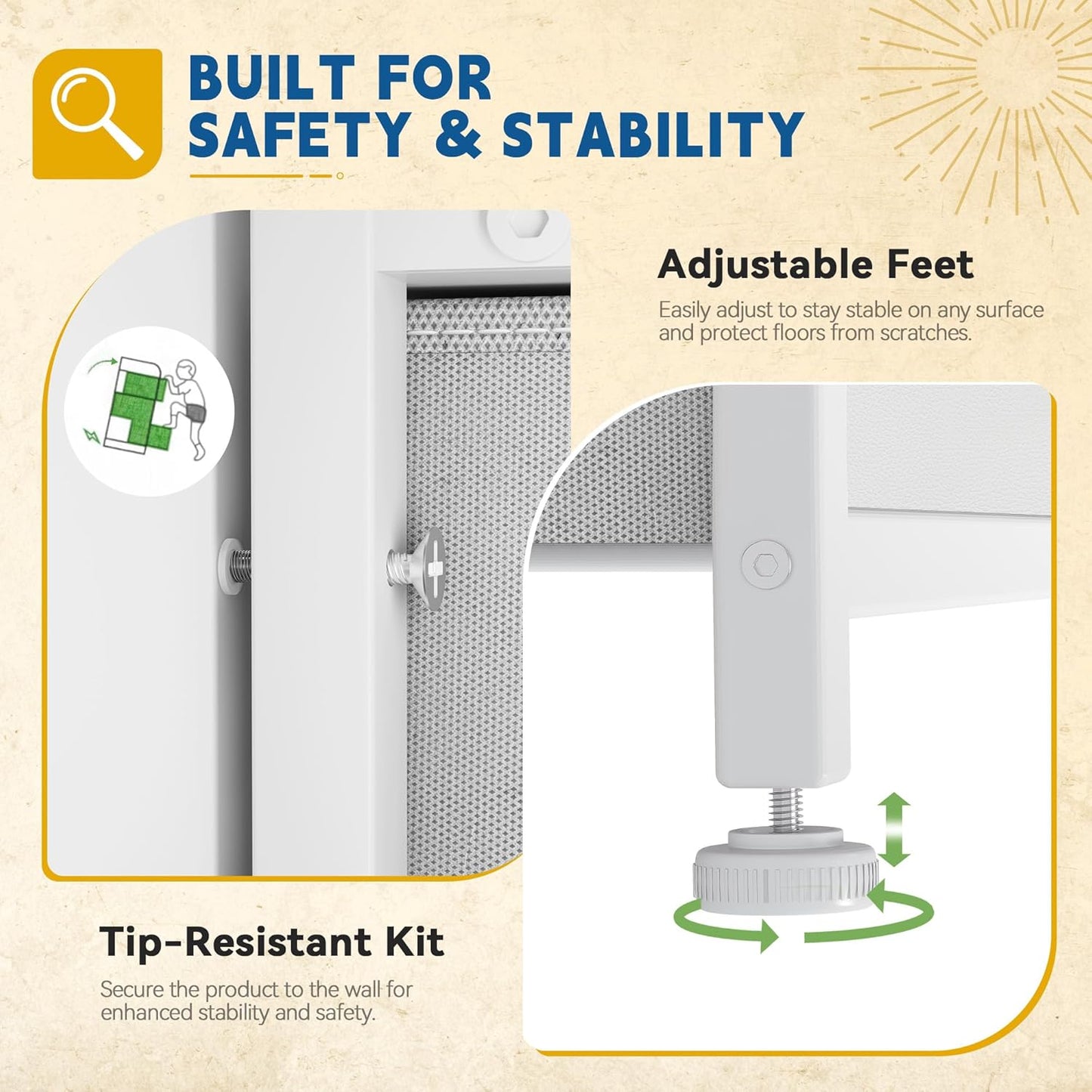 DWVO Dresser with 9 Drawers - Fabric Storage Tower, Organizer Unit for Living Room, Hallway - Sturdy Steel Frame, Wooden Top & Easy Pull Fabric Bins
