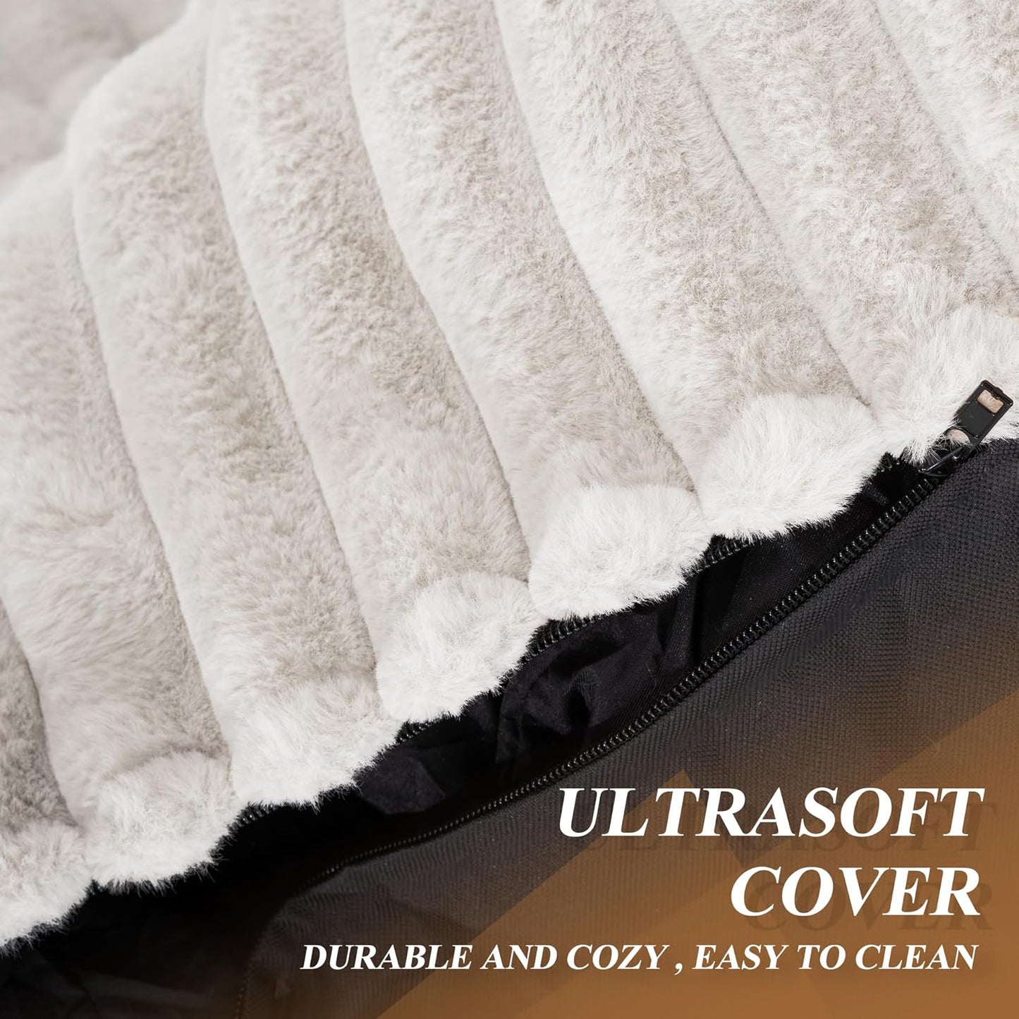 Hobestluk Big Bean Bag Lounger Chairs Large Beanbag Chair for Adults Bean Bag Sofa with Memory Foam Filled for Living Room, Bedroom or Balcony (Stripe White)