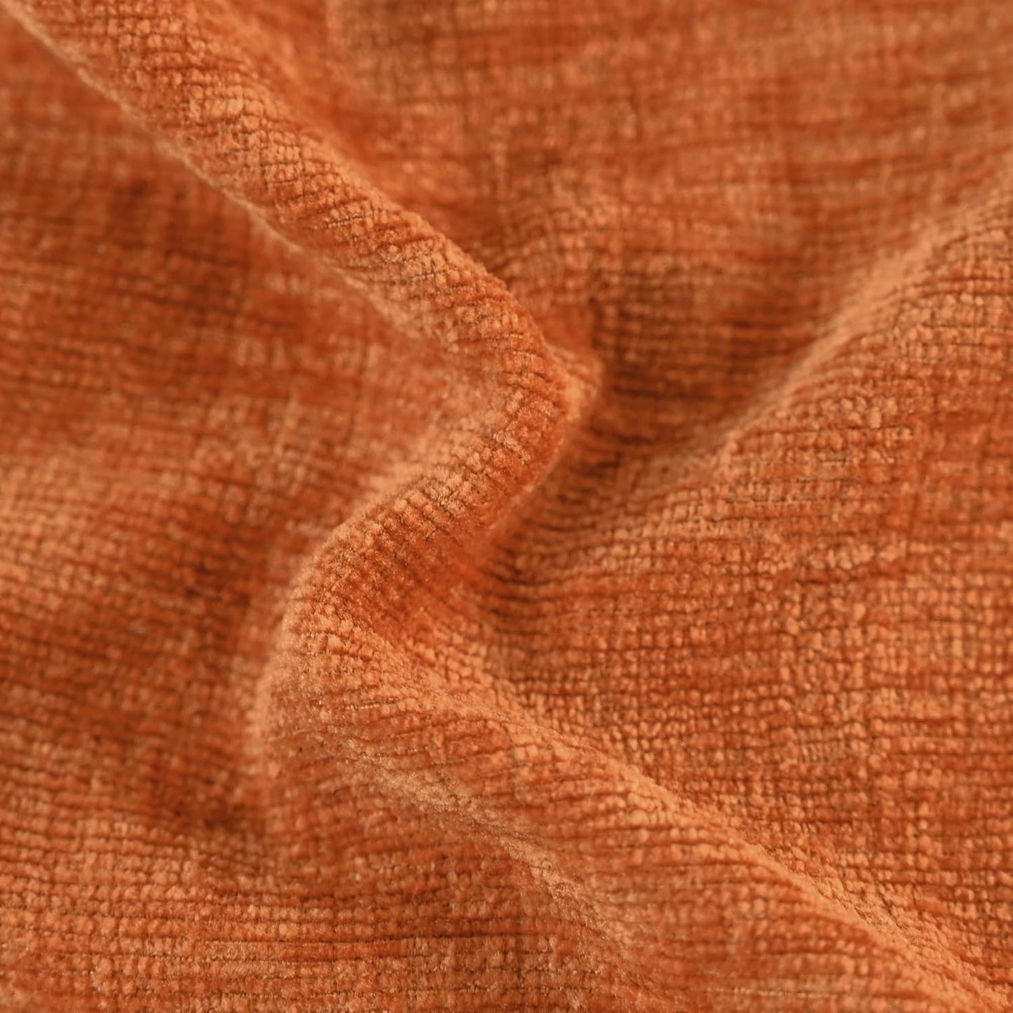 CaliTime Fall Throw Pillow Covers Decorative 26 X 26 Inches Pack of 2 Cozy Chenille Cushion Cases for Couch Sofa Bed Living Room Home Burnt Orange