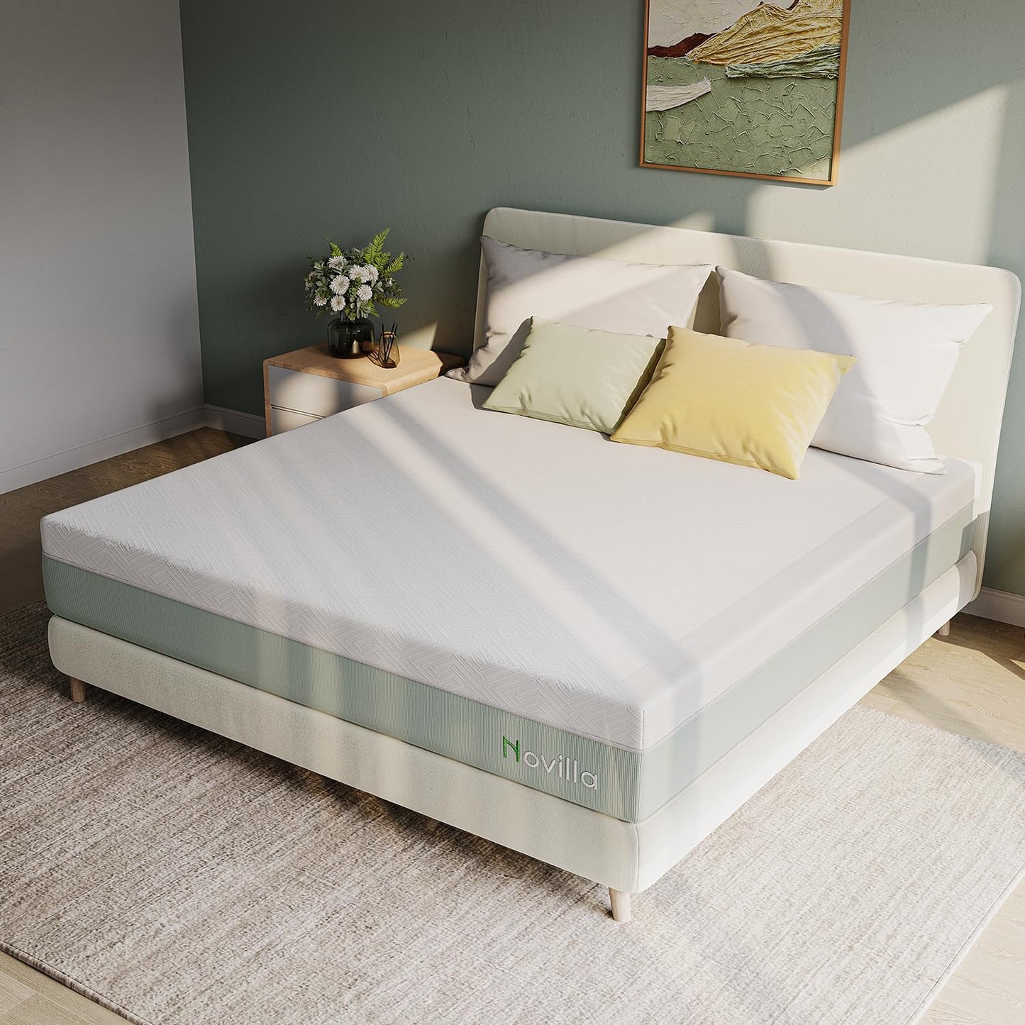 Novilla Mattress XL Twin Size,12 Inch Gel Memory Foam Mattress in a Box for Cool Night & Motion Isolation,Medium Firm Feel, Bliss