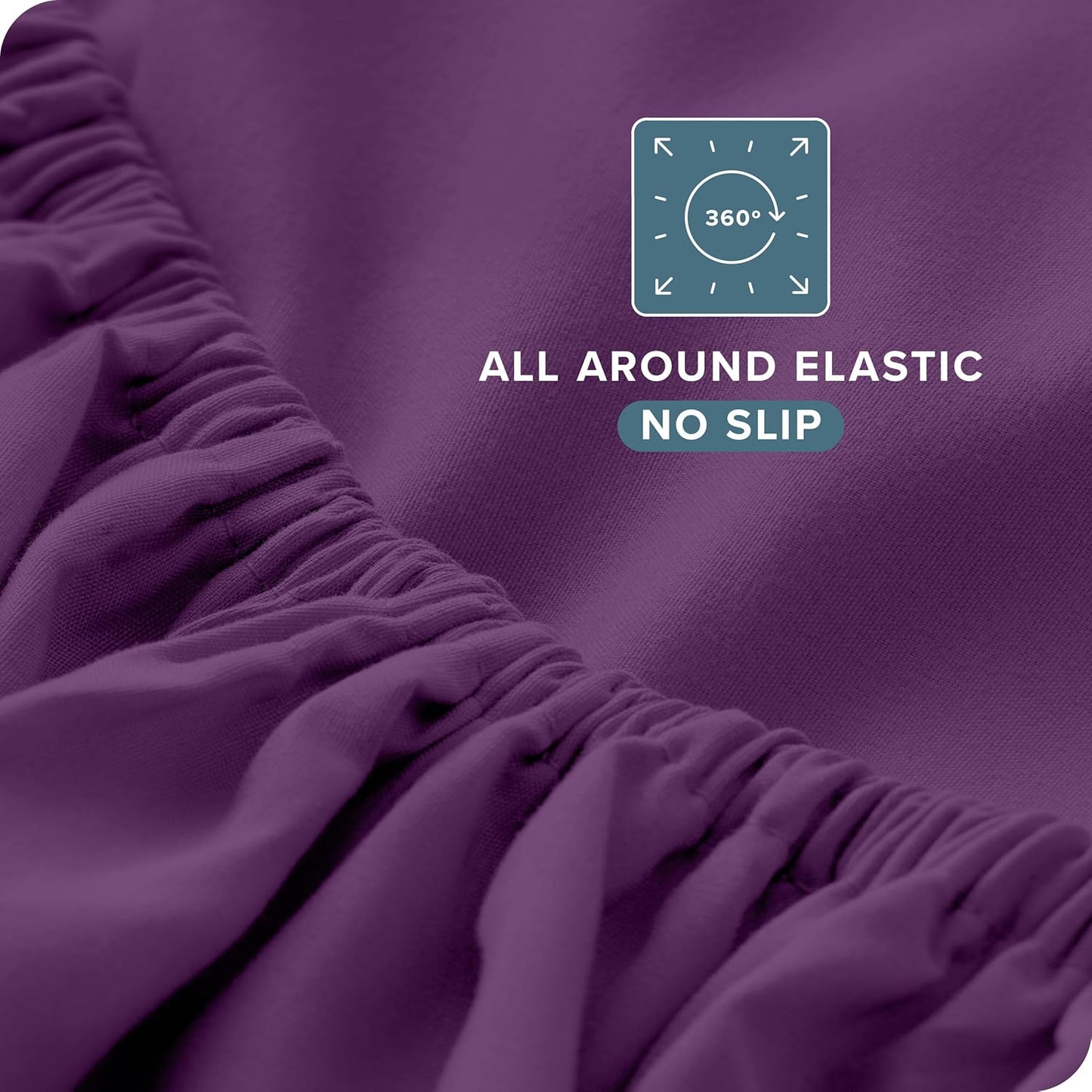 Bare Home California King Sheet Set - 1800 Ultra-Soft Microfiber Cal King Bed Sheets - Double Brushed - Deep Pockets - Easy Fit - 4 Piece Set - Bed Sheets (California King, Plum)