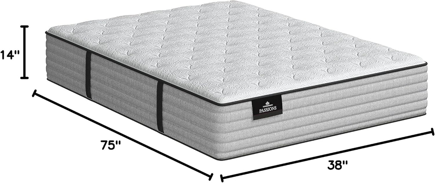 Kingsdown Passions Aspiration 14" Plush Hybrid Mattress, Twin,Tan