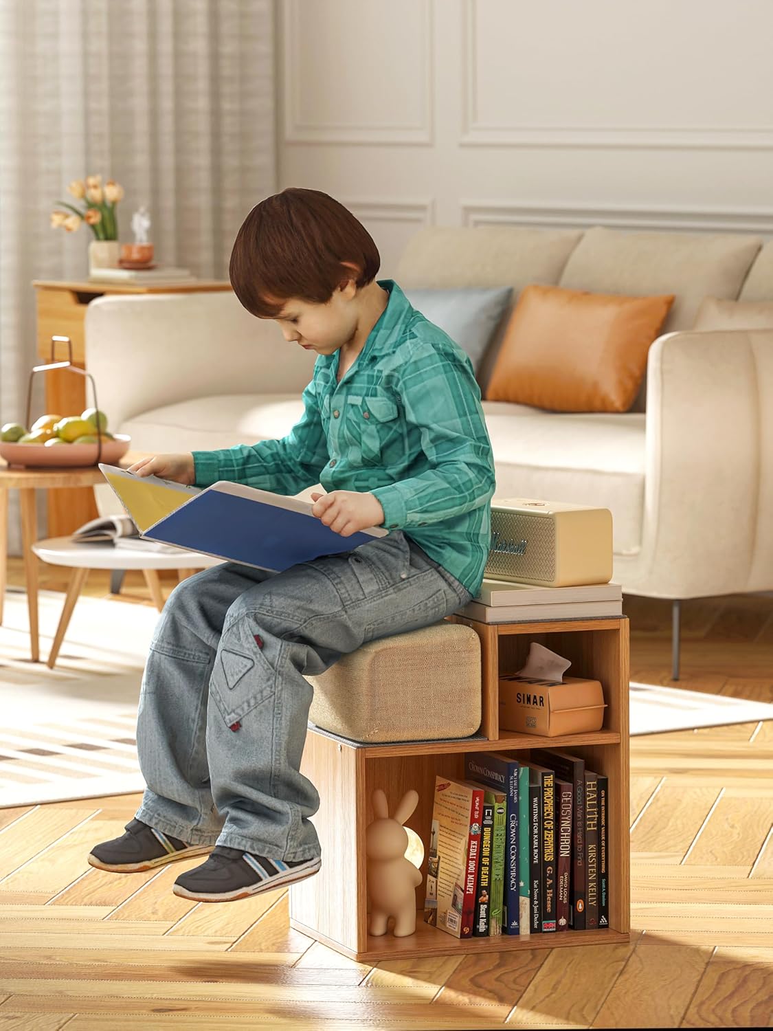 End Table Small Night Stand for Small Spaces Narrow Side Tables Bedside Table with Drawer Rolling Open Storage Shelf Accent Vintage Farmhouse Nightstand with Wheels for Living Room Bedroom Balcony