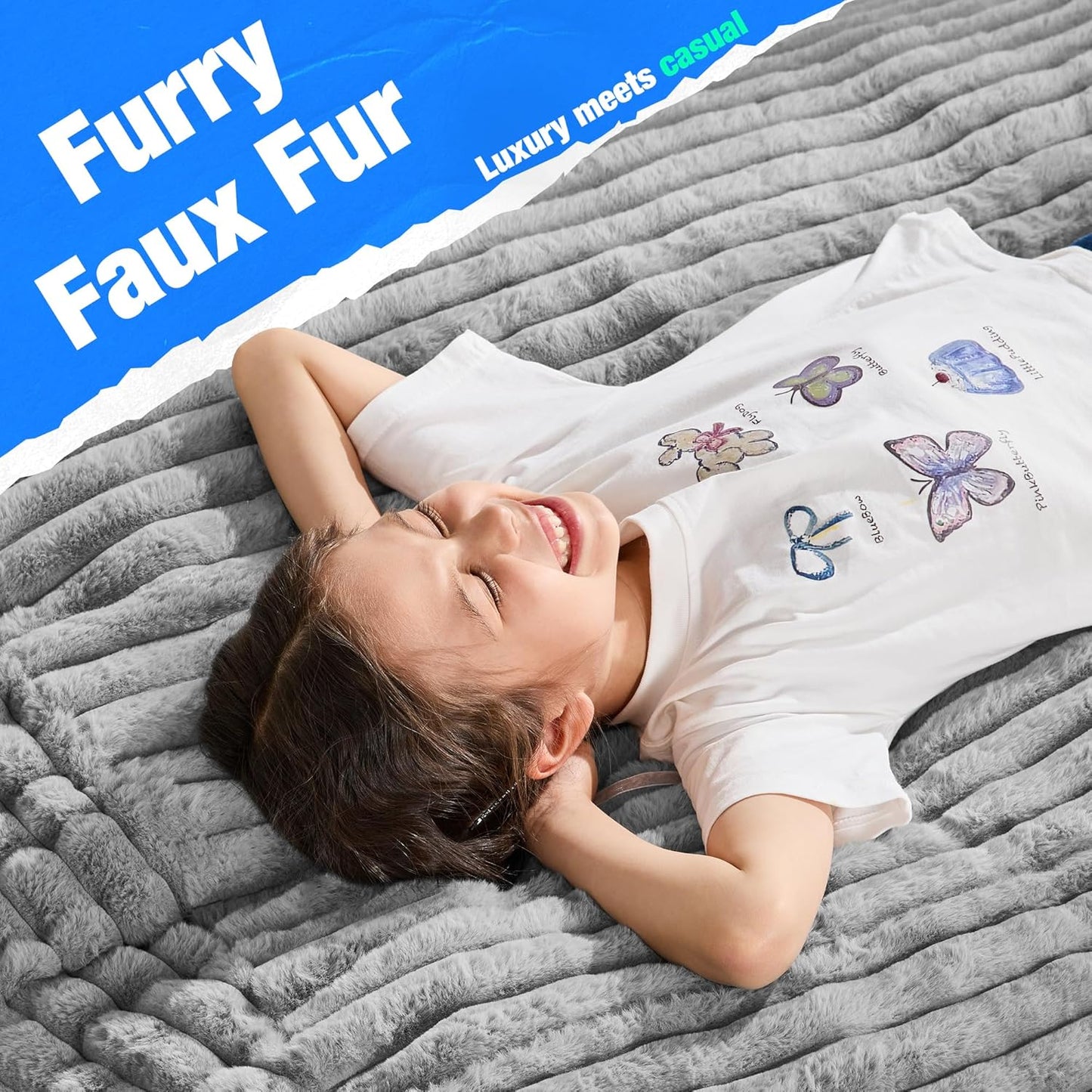 Hobestluk 5FT Bean Bag Chairs Adult Bean Bag with Portable Handle Comfy Large Bean Bag Lounge Chair with Removable Cover for Living Room Bedroom (Stripe Grey, 5FT)