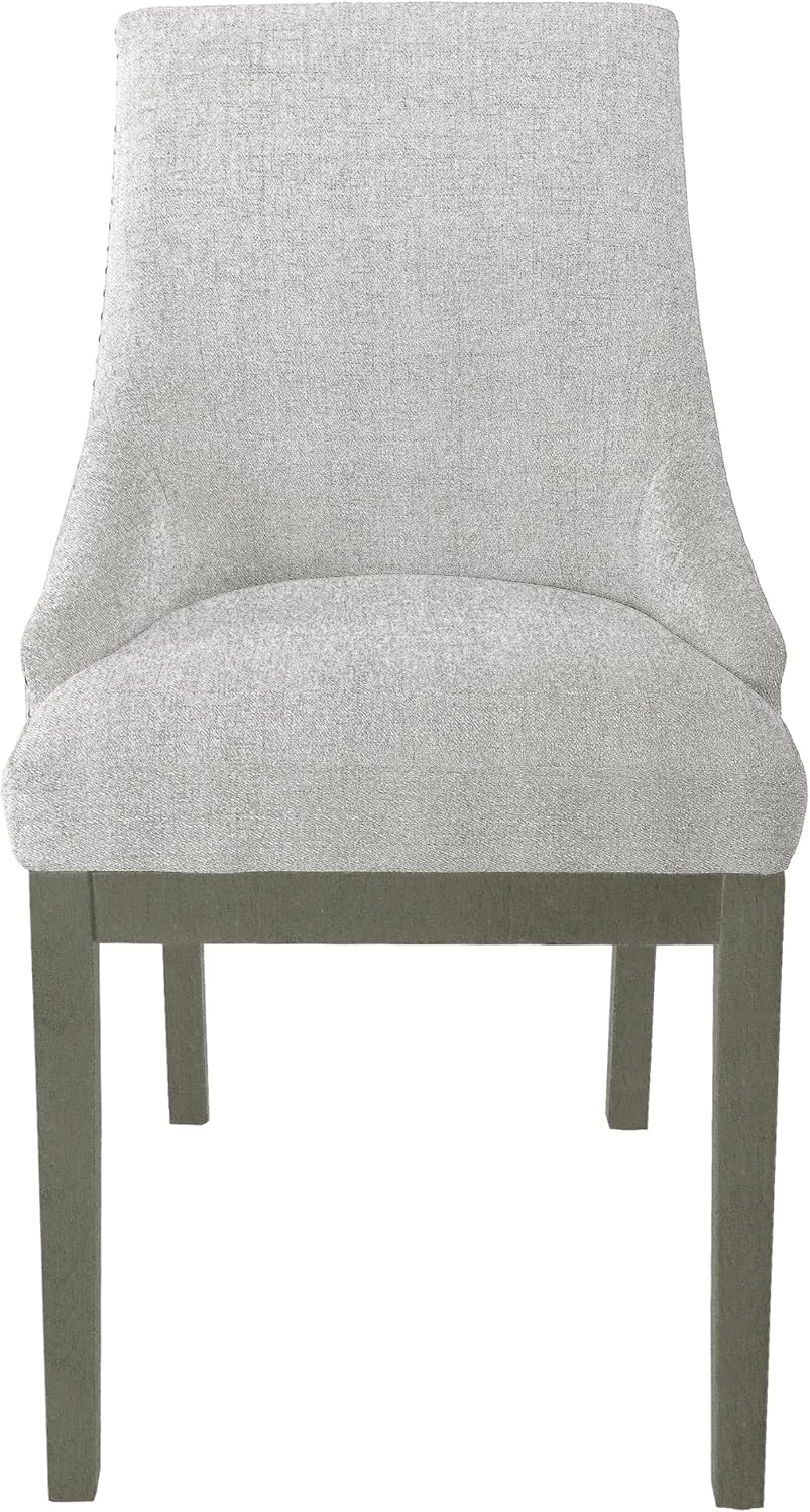 HomePop Home Decor | Upholstered Anywhere Dining Chair | Accent Chairs for Living Room & Bedroom | Decorative Home Furniture - Neutral Textured Solid (Single Pack)