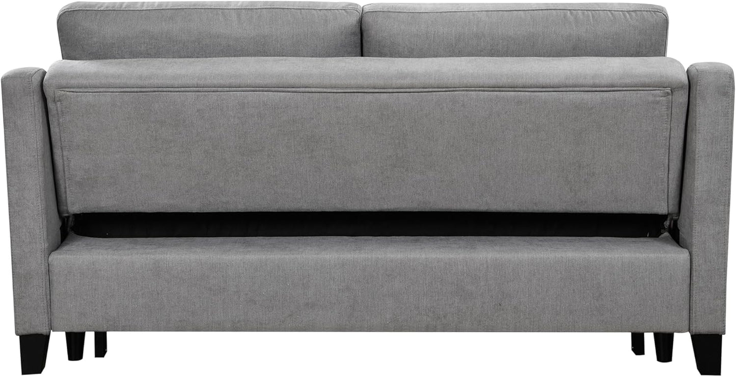 ERYE Modern 3-in-1 Sofa Loveseat Convertible Sleeper Sofabed, Queen Size Upholstered Love Seat Sofa Soft Cushion Daybed with Pull Out Sleeper Couch Bed for Living Room Home Apartment RV