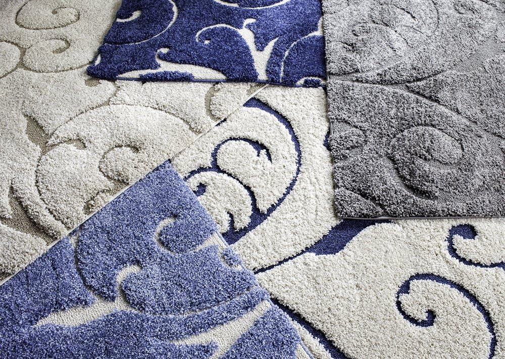 SAFAVIEH Florida Shag Collection Area Rug - 8' Round, Cream & Beige, Scroll Design, Non-Shedding & Easy Care, 1.2-inch Thick Ideal for High Traffic Areas in Living Room, Bedroom (SG455-1113)