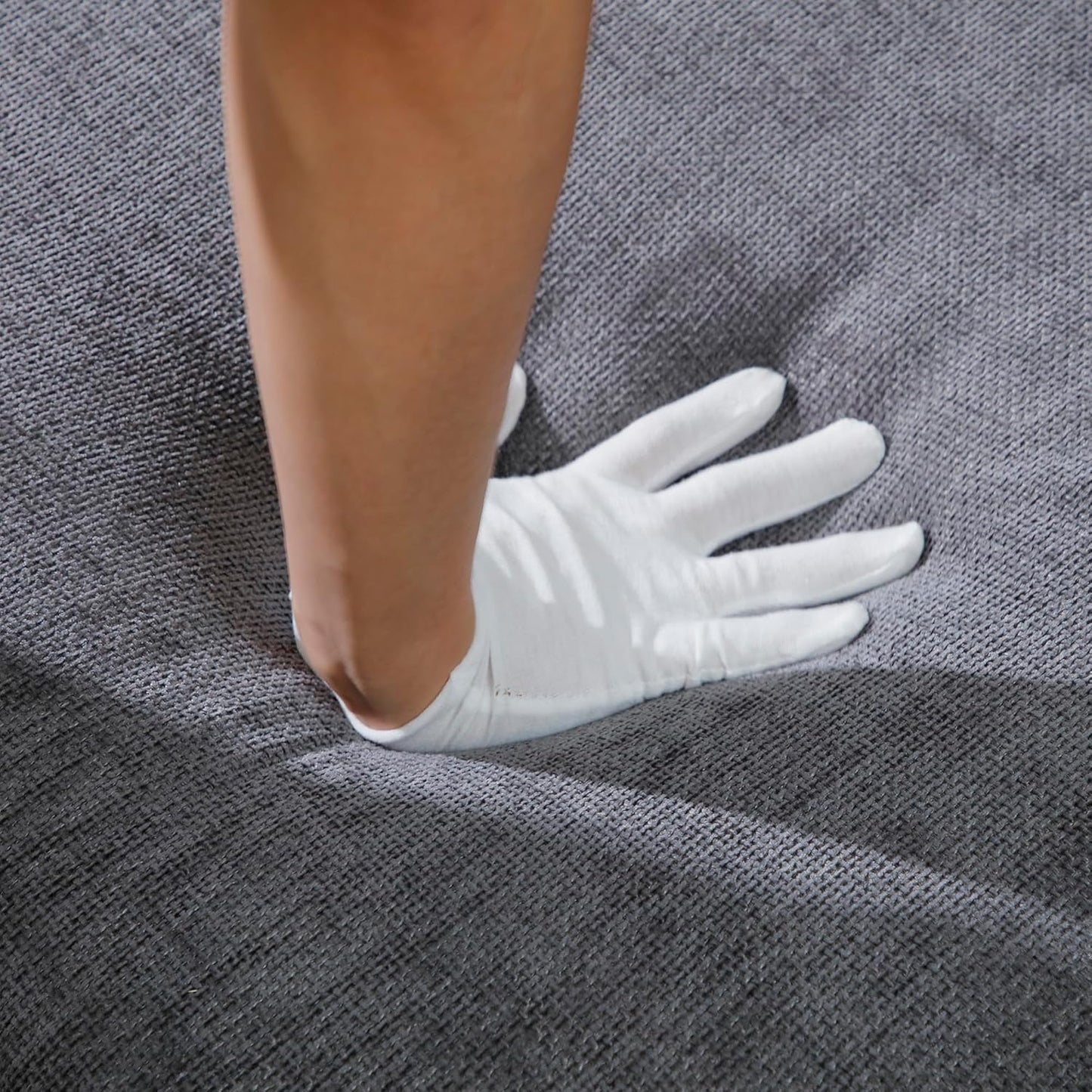 2 Piece Sectional Sofa Set, 2+3 Seat Convertible Couch with Movable Pillows, Upholstered Couches for Living Room, Grey