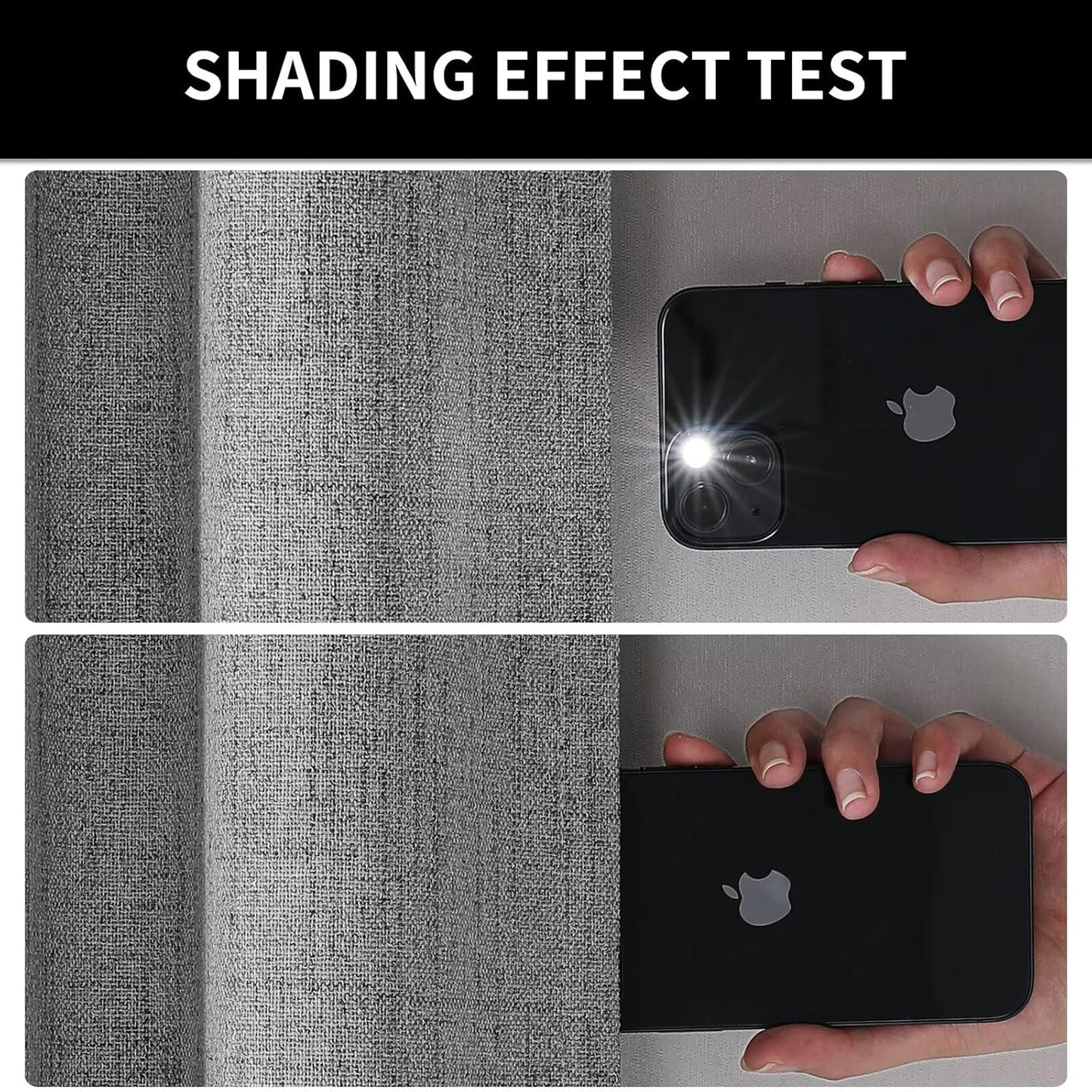 Joydeco 100% Total Blackout Curtains Custom Size for Bedroom Living Room Darkening Long Textured Drapes Thermal Insulated Back Tab & Rod Pocket 1 Panel(Light Grey,Custom Size)