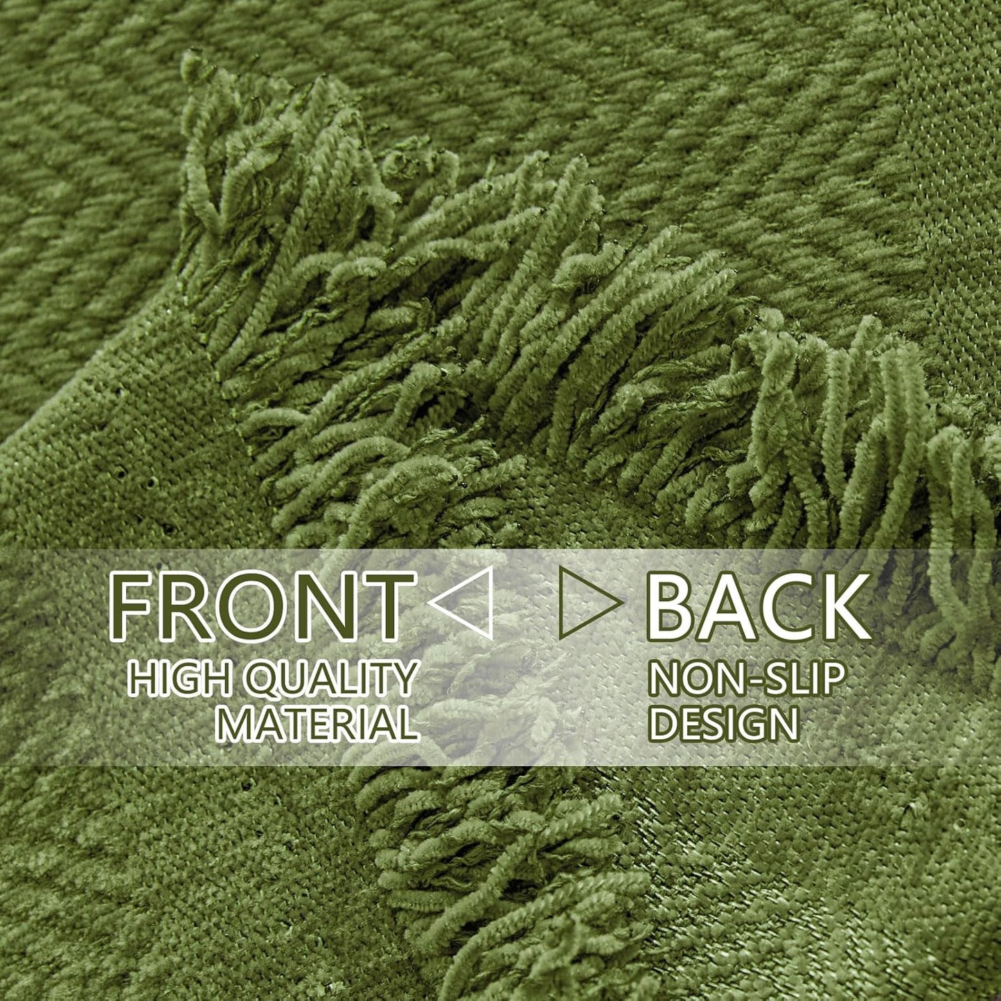 hyha Couch Cover for Dogs, Boho Sofa Covers for 3 Cushion Couch Washable, Chenille Sofa Slipcover for Pets, Soft Loveseat Sectional Couch Throw Blankets with Tassels (Green, 71x118 Inch)