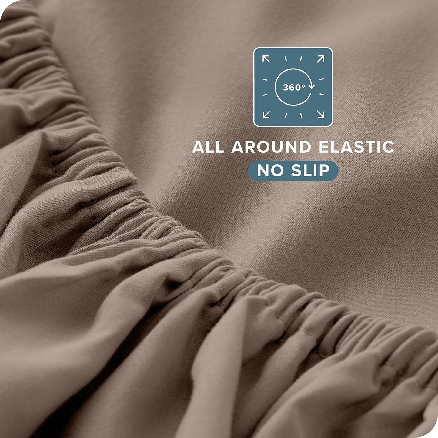 Bare Home Full XL Sheet Set - Luxury 1800 Ultra-Soft Microfiber Full Extra Long Bed Sheets - Double Brushed - Deep Pockets - Easy Fit - 4 Piece Set - Bedding Sheets & Pillowcases (Full XL, Taupe)