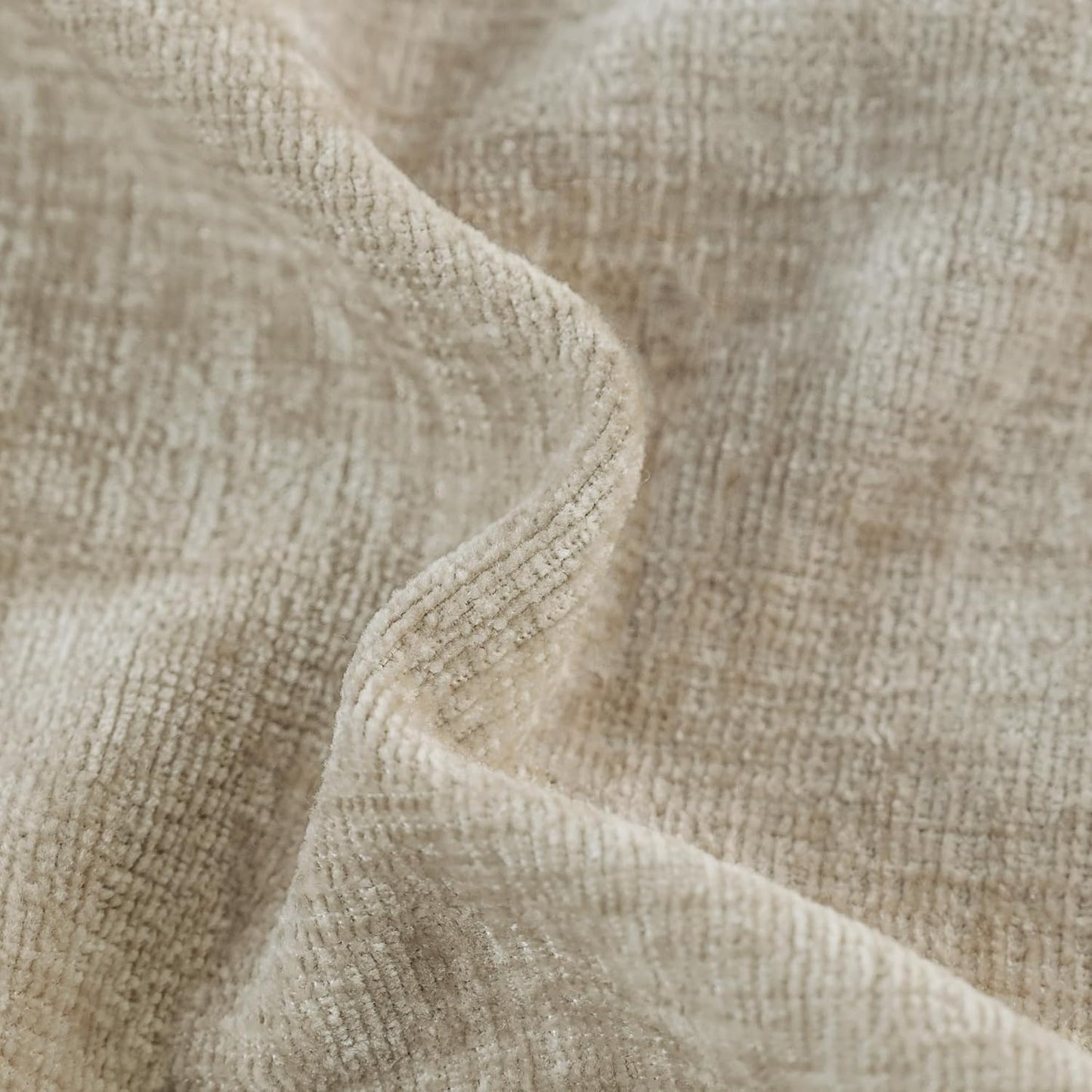 CaliTime Throw Pillow Covers Decorative 24 X 24 Inches Pack of 2 Cozy Chenille Cushion Case for Couch Sofa Bed Living Room Home Light Taupe