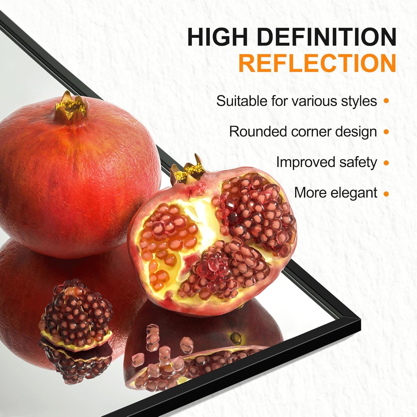 Bathroom Vanity Mirror,40" x 28" Black Metal Framed Wall Mirror for Over Sink, Living Room, Bedroom,Entryway Decor