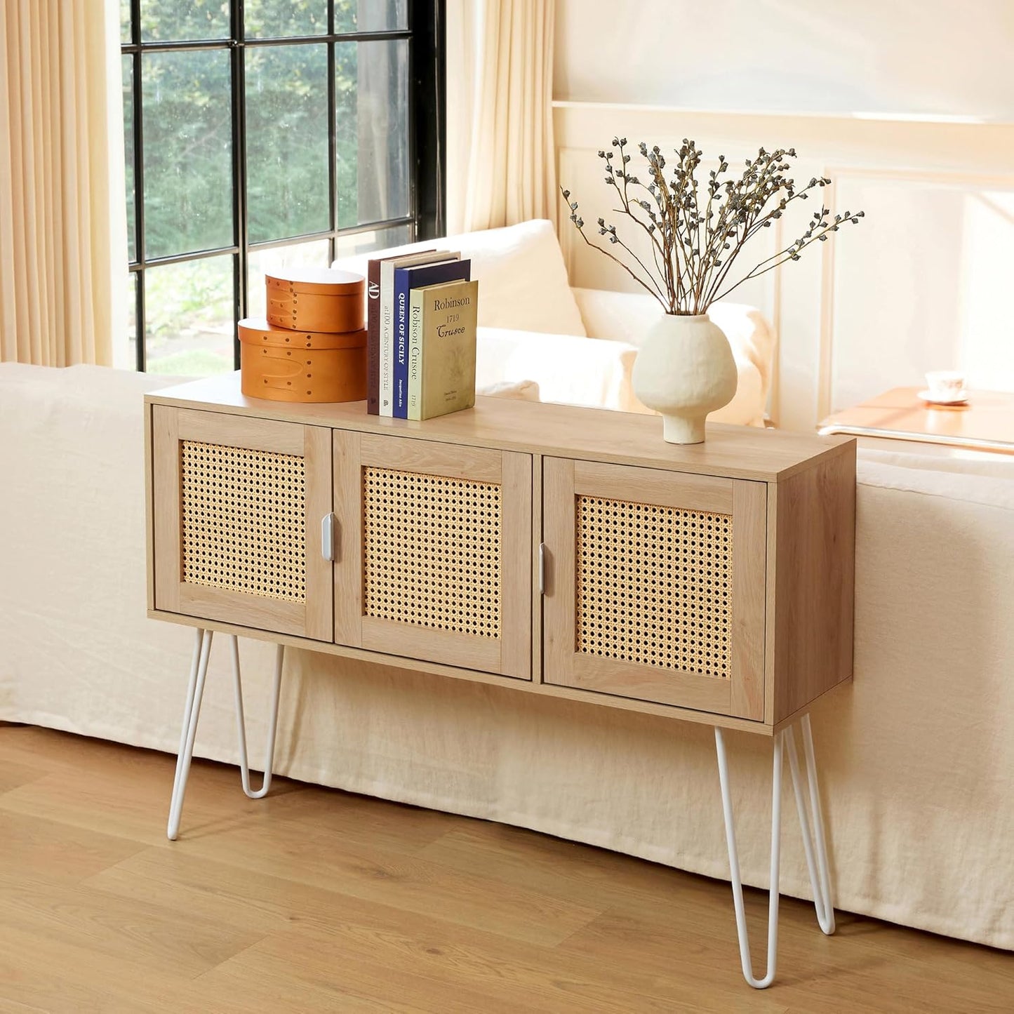 Netstar Entryway Table, Sofa Table, Console Tables for Entryway, Behind Couch Sofa Narrow Long, Foyer Tables w/Storage Drawers for Entry Way Hallway Living Room Home Decor, Wood Boho Farmhouse, Wood