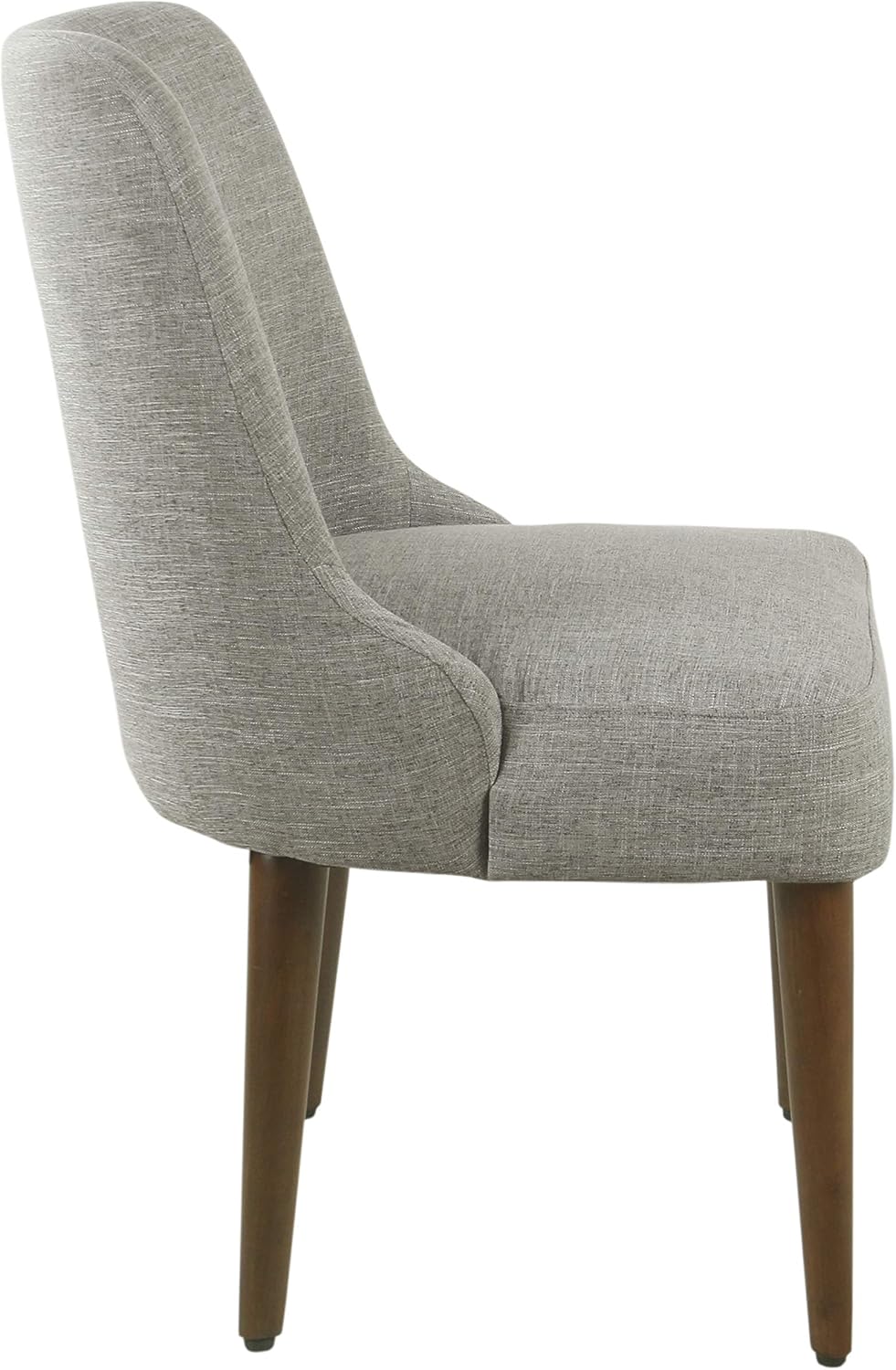 Homepop Home Decor | Upholstered Gayle Slide Dining Chair | Dining Chair Single | Decorative Home Furniture, Woven Gray